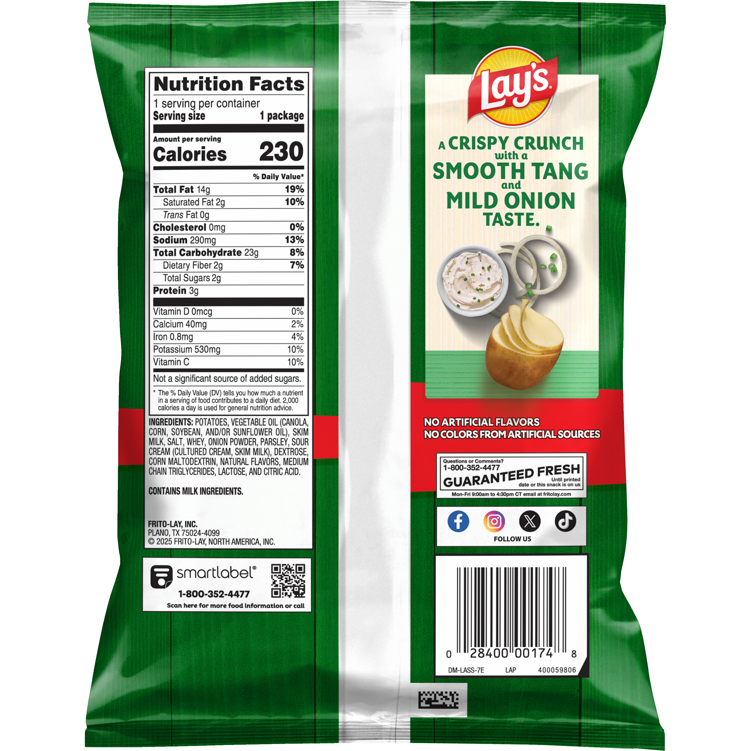 Lay's, Sour Cream & Onion Flavored, Potato Chips thumbnail