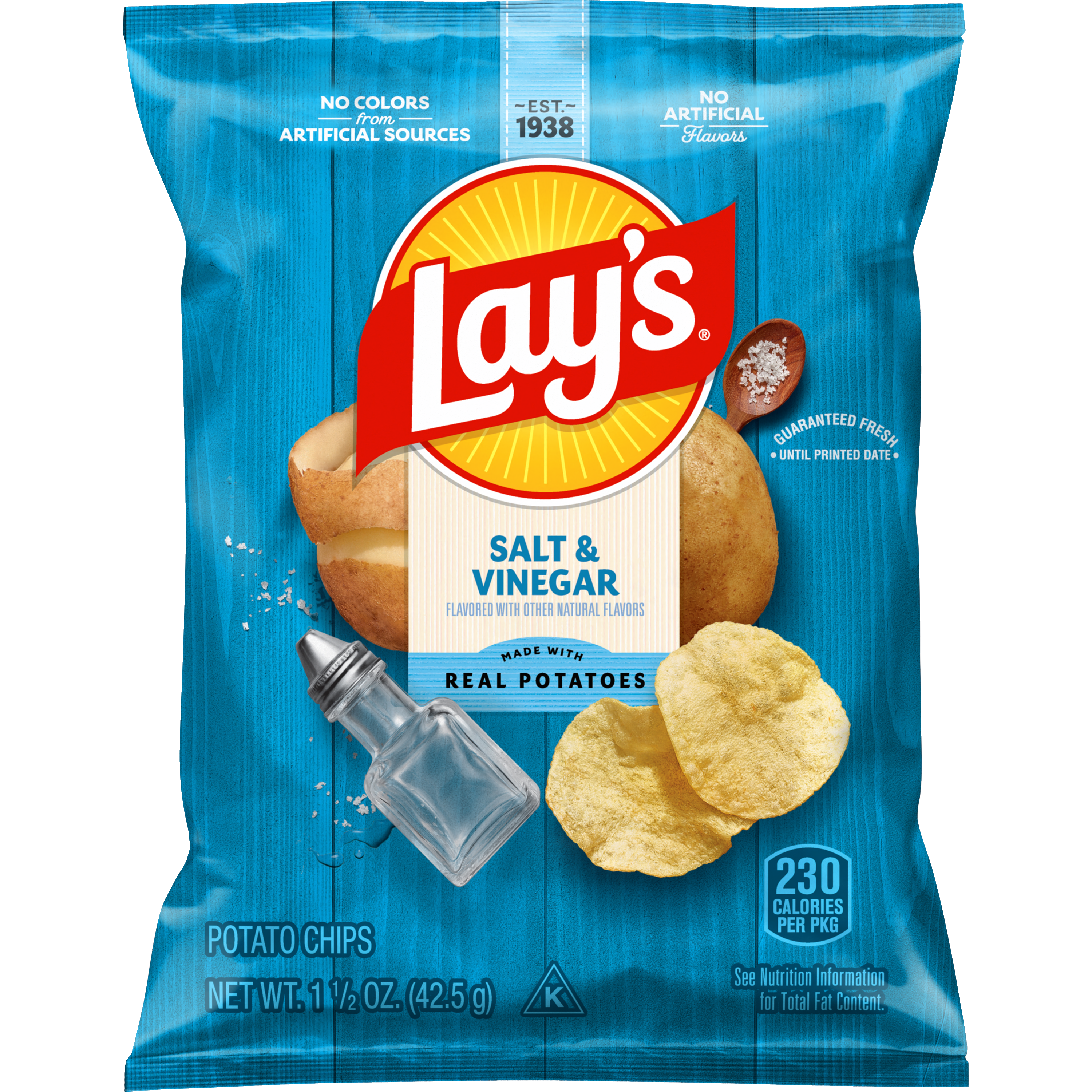 Lay's, Salt & Vinegar Flavored, Potato Chips