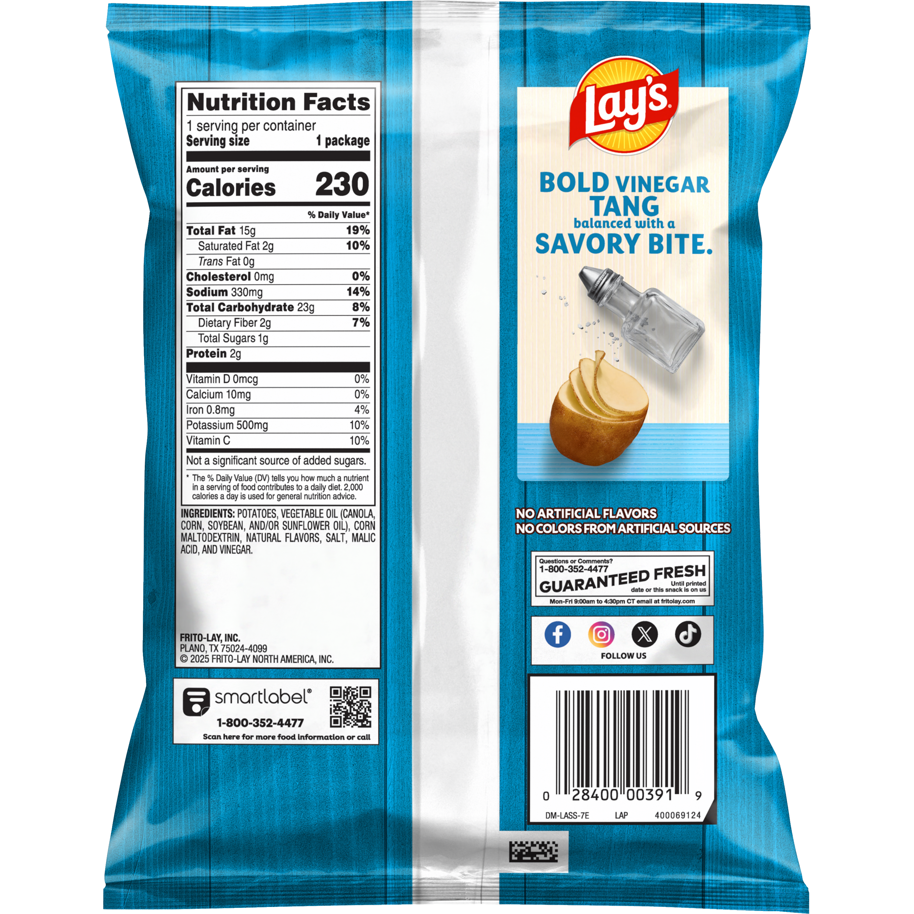 Lay's, Salt & Vinegar Flavored, Potato Chips thumbnail