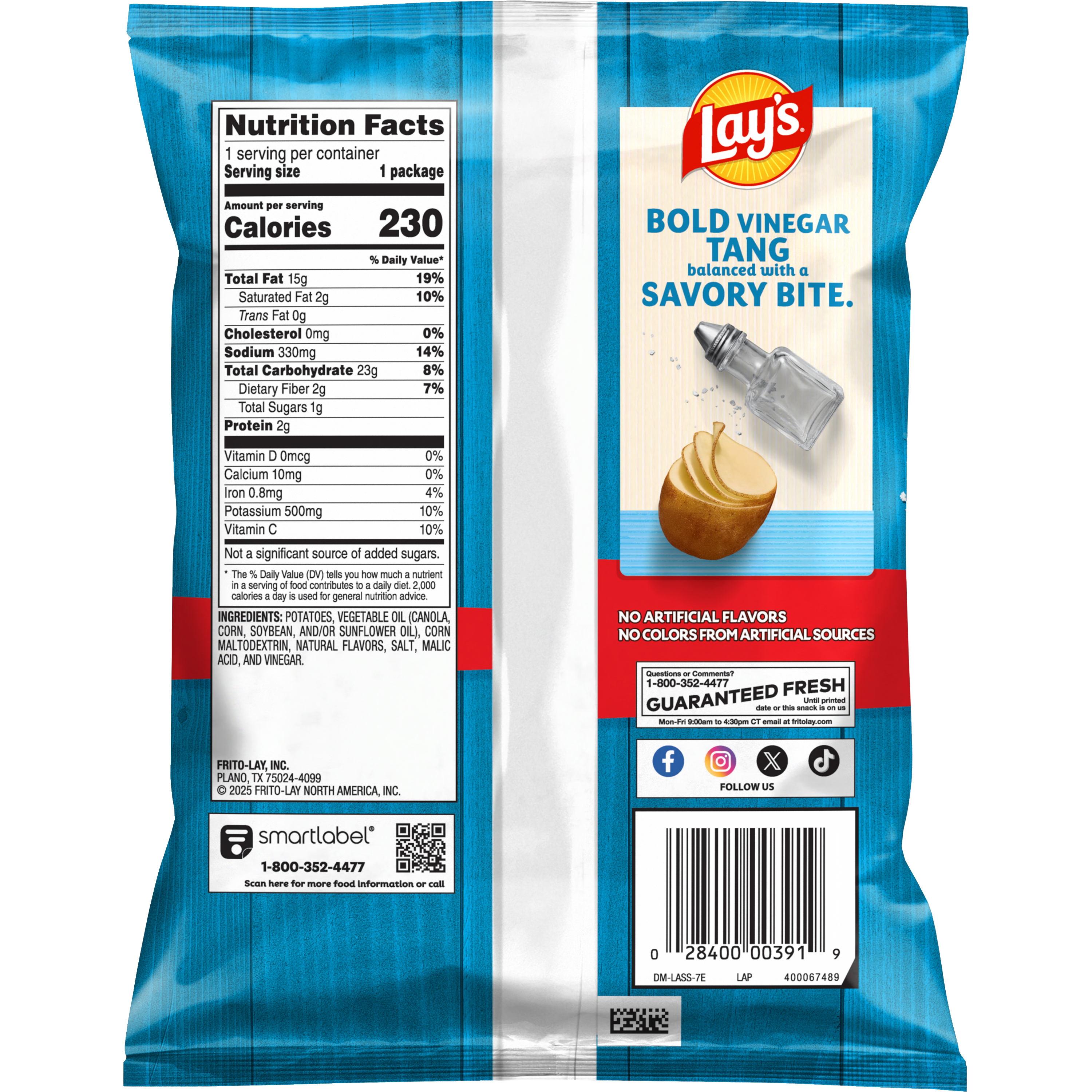 Lay's, Salt & Vinegar Flavored, Potato Chips thumbnail