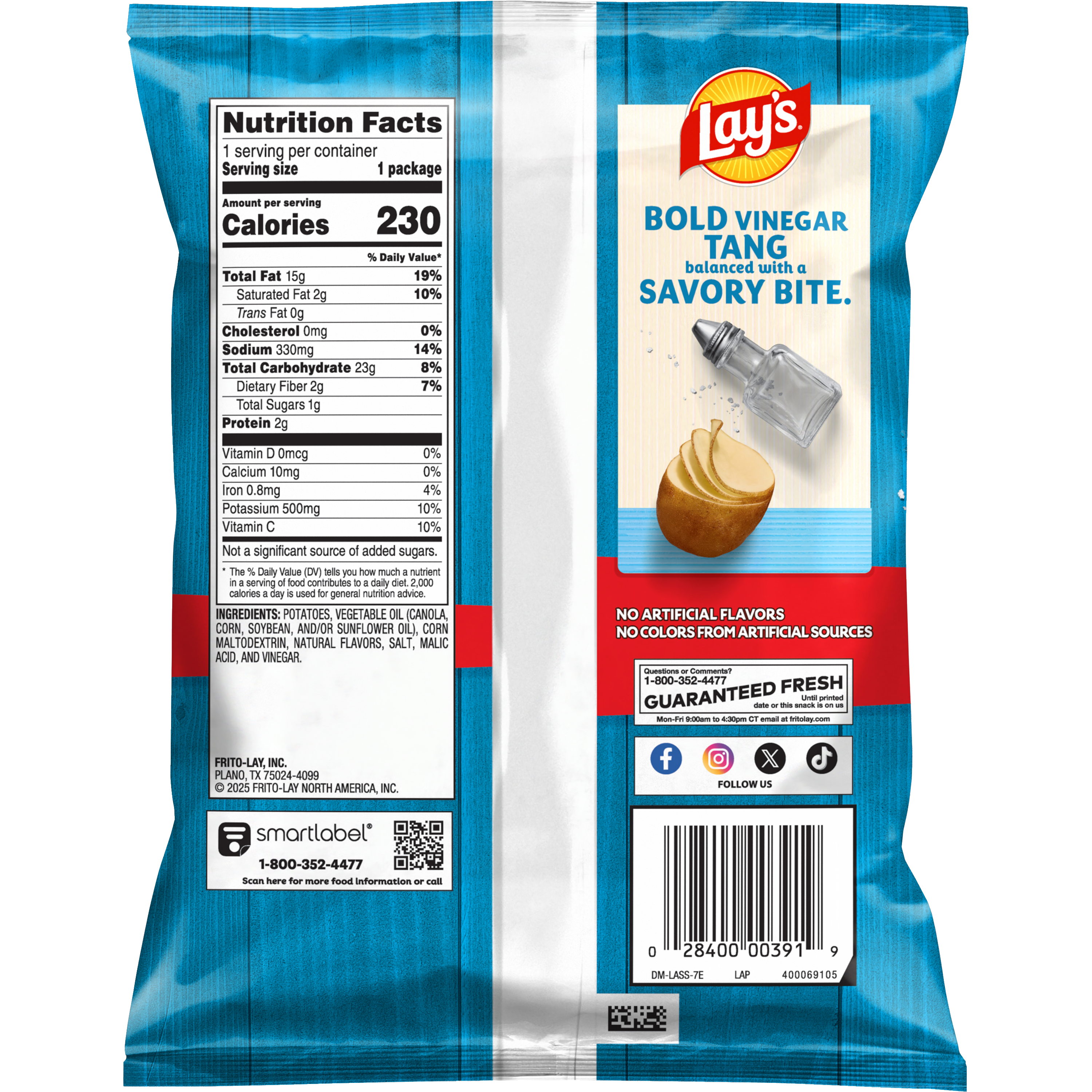Lay's, Salt & Vinegar Flavored, Potato Chips thumbnail