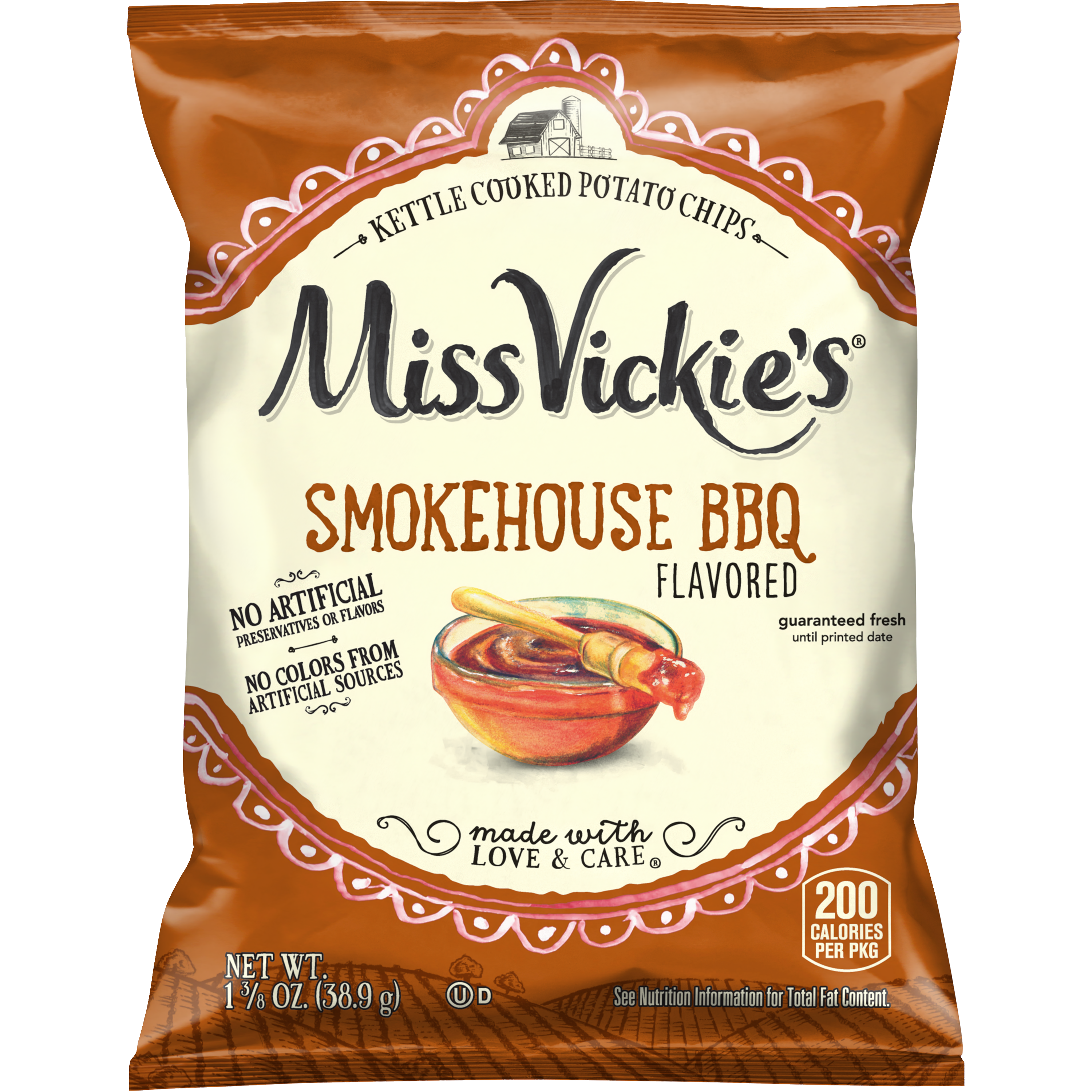 Miss Vickie's, Smokehouse BBQ Flavored, Kettle Cooked Potato Chips