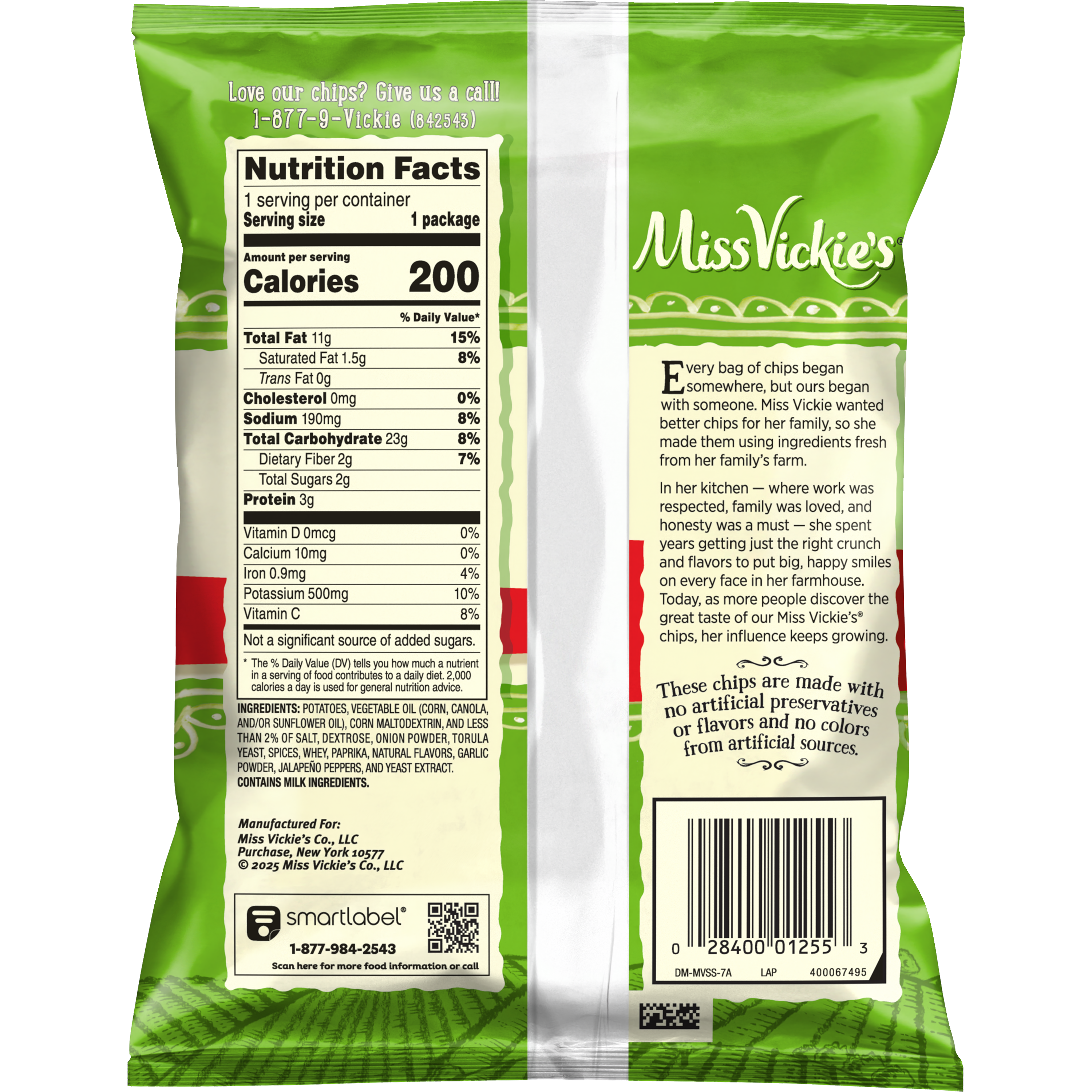 Miss Vickie's, Jalapeno Flavored, Kettle Cooked Potato Chips thumbnail