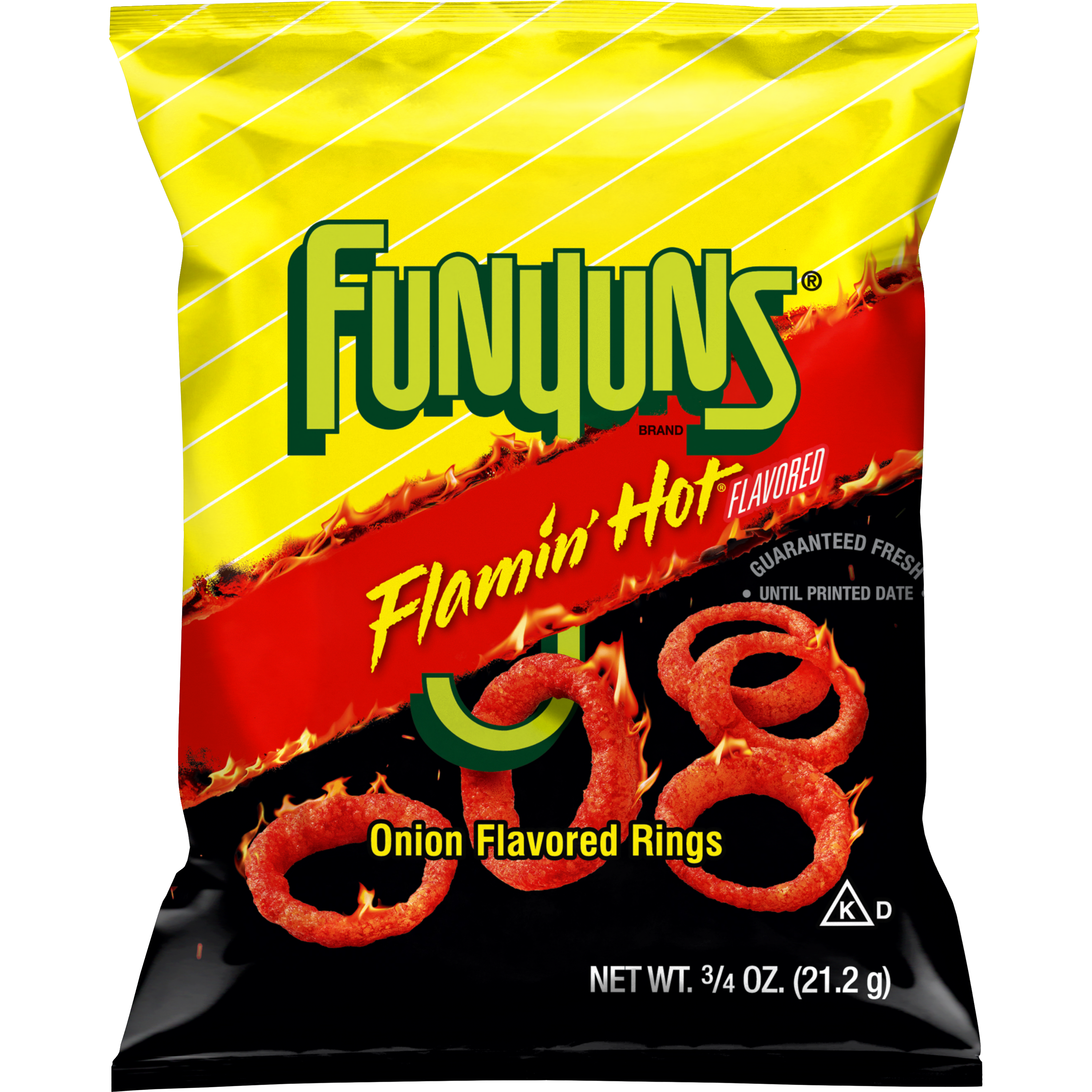 Funyuns, Flamin' Hot Flavored, Onion Flavored Rings