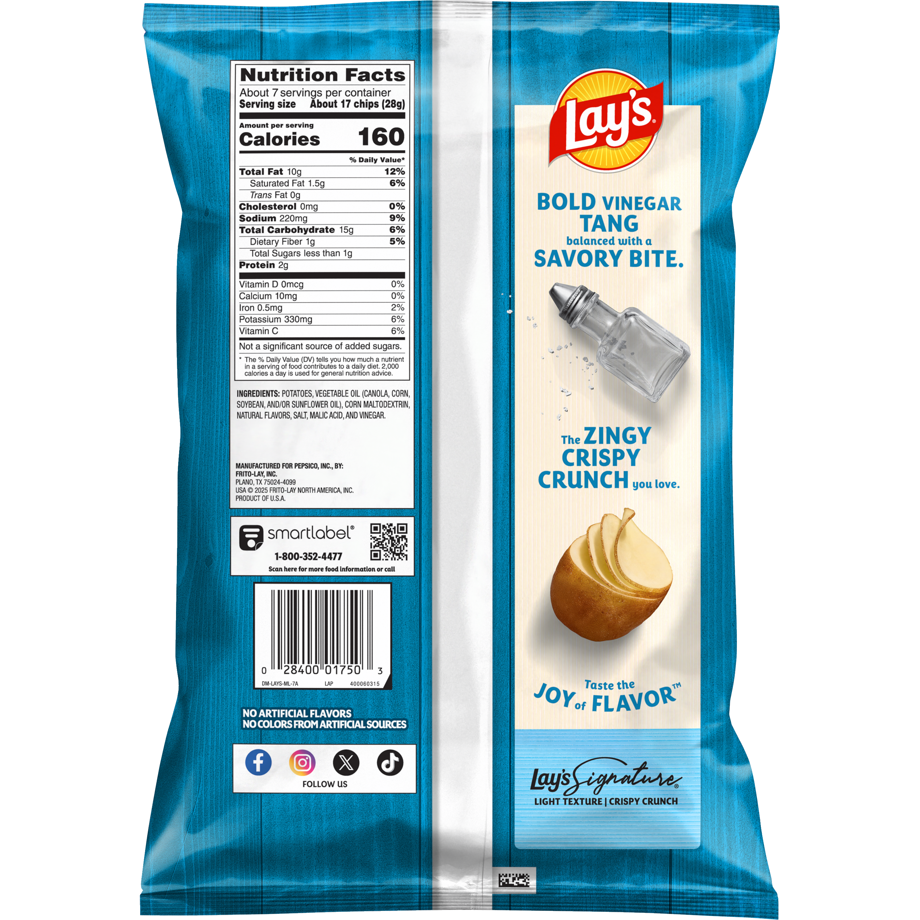 Lay's, Salt & Vinegar Flavored, Potato Chips thumbnail