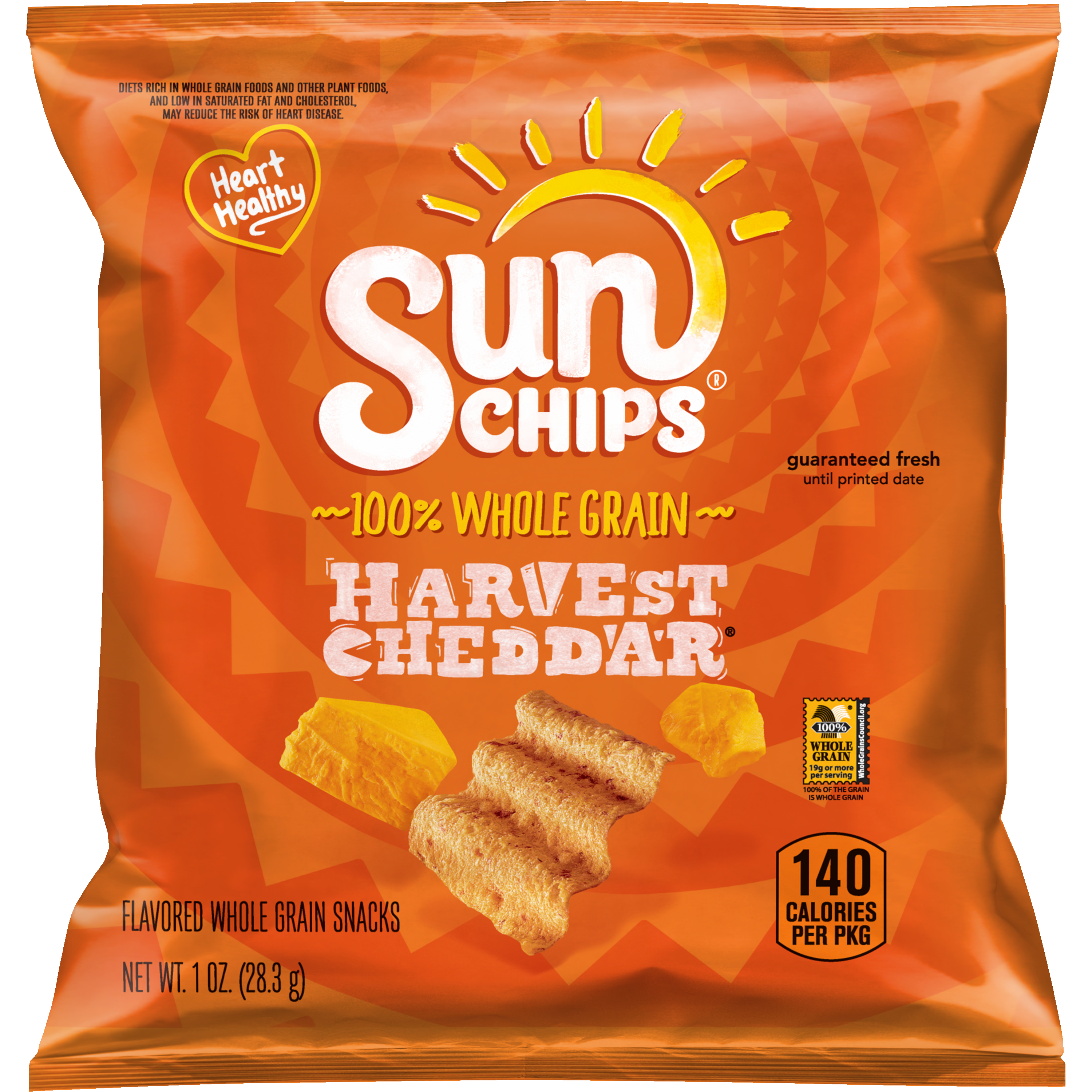 SunChips, Harvest Cheddar, Flavored Whole Grain Snacks