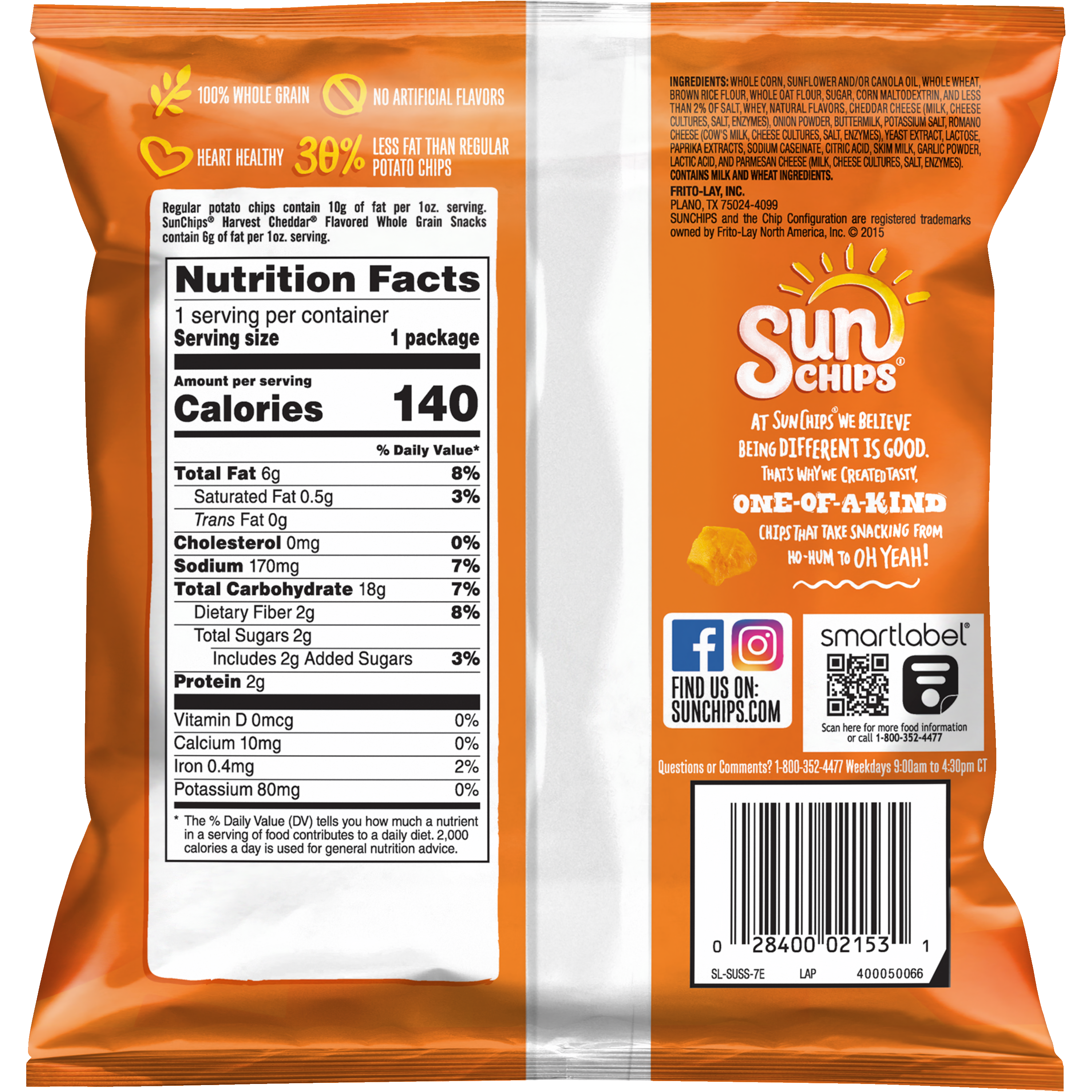 SunChips, Harvest Cheddar, Flavored Whole Grain Snacks thumbnail