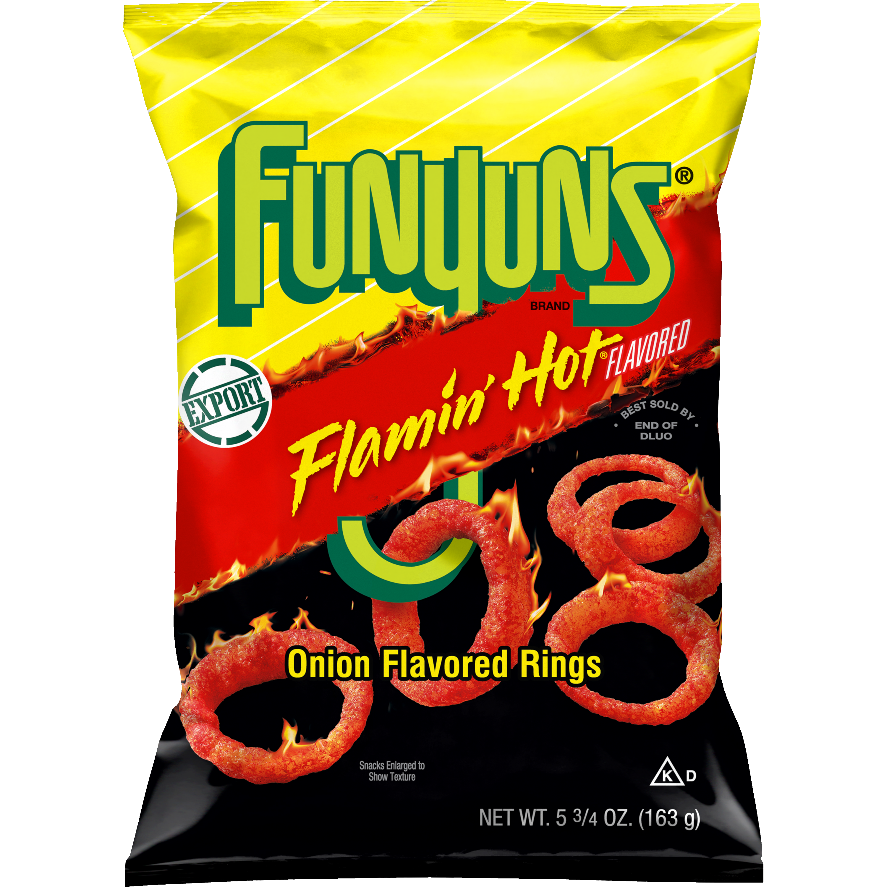 Funyuns, Flamin' Hot Flavored, Onion Flavored Rings