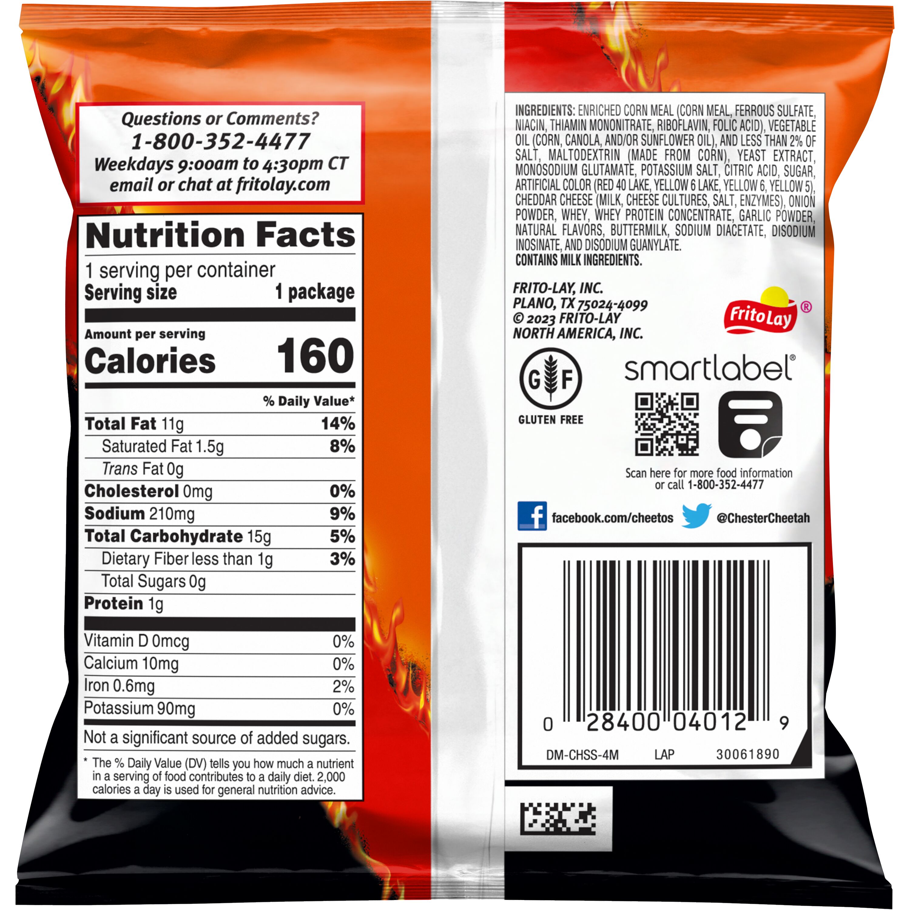 Cheetos, Crunchy, Flamin' Hot Flavored, Cheese Flavored Snacks thumbnail