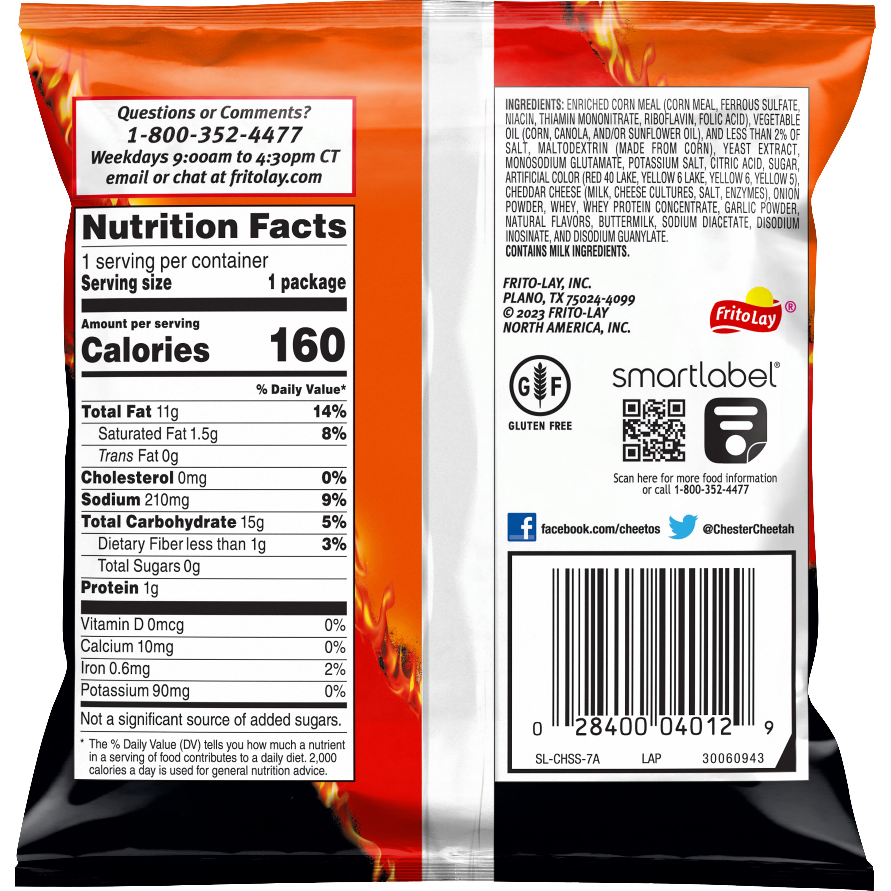 Cheetos, Crunchy, Flamin' Hot Flavored, Cheese Flavored Snacks thumbnail