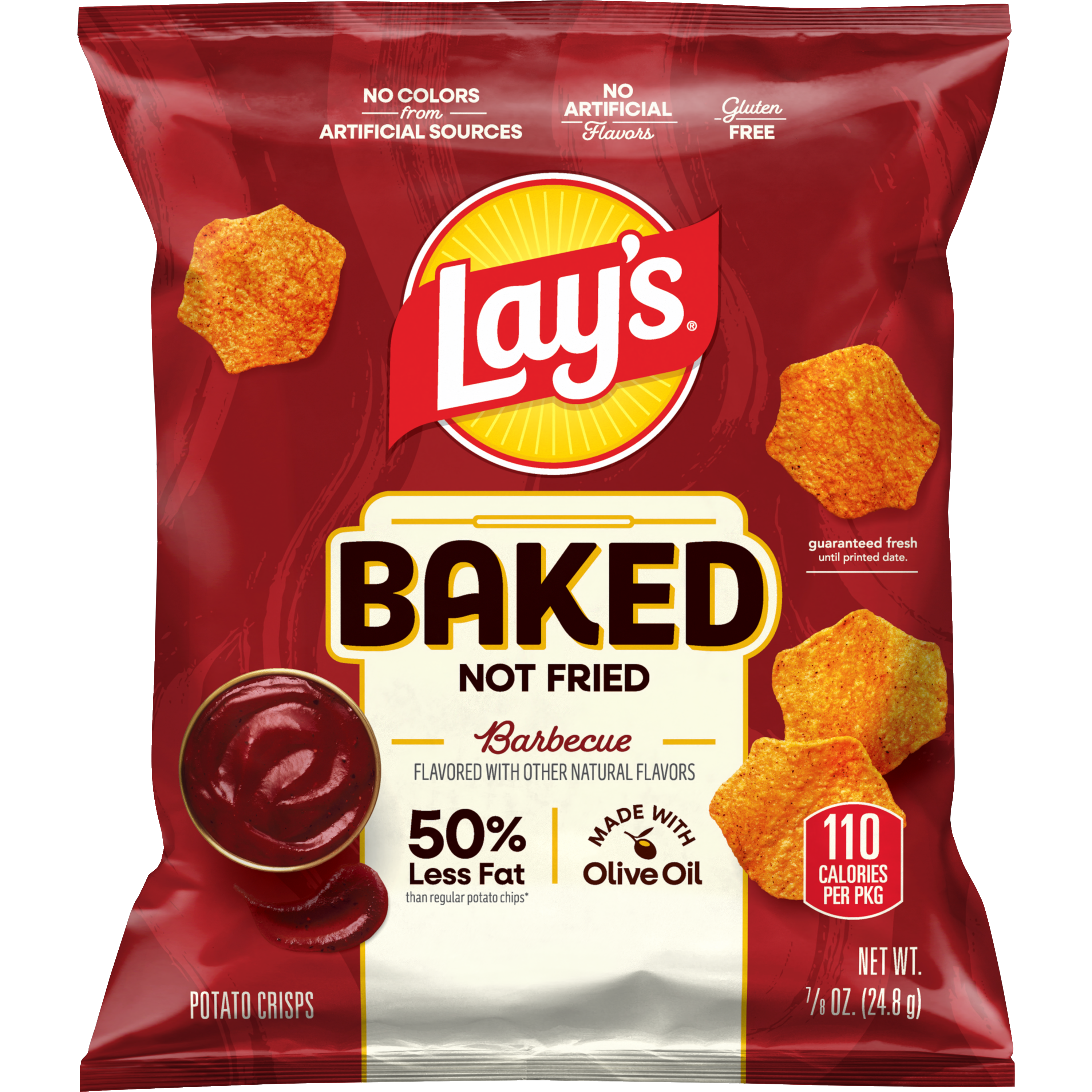 Lay's, Baked, Barbecue Flavored, Potato Crisps