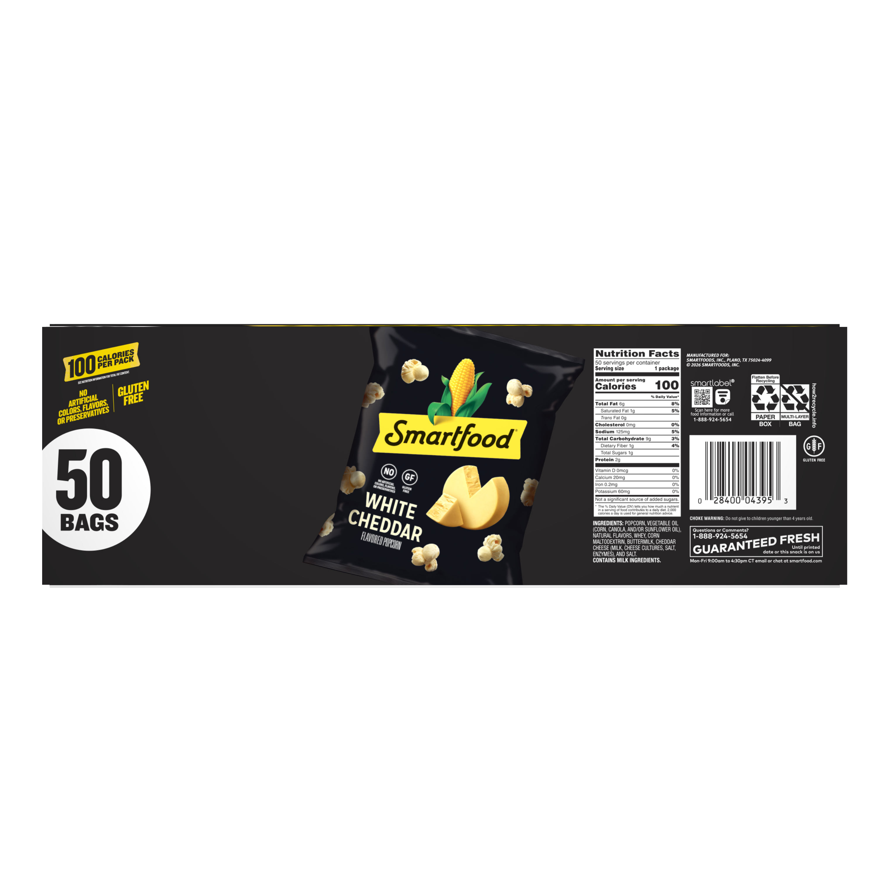 Smartfood, White Cheddar Flavored, Popcorn thumbnail