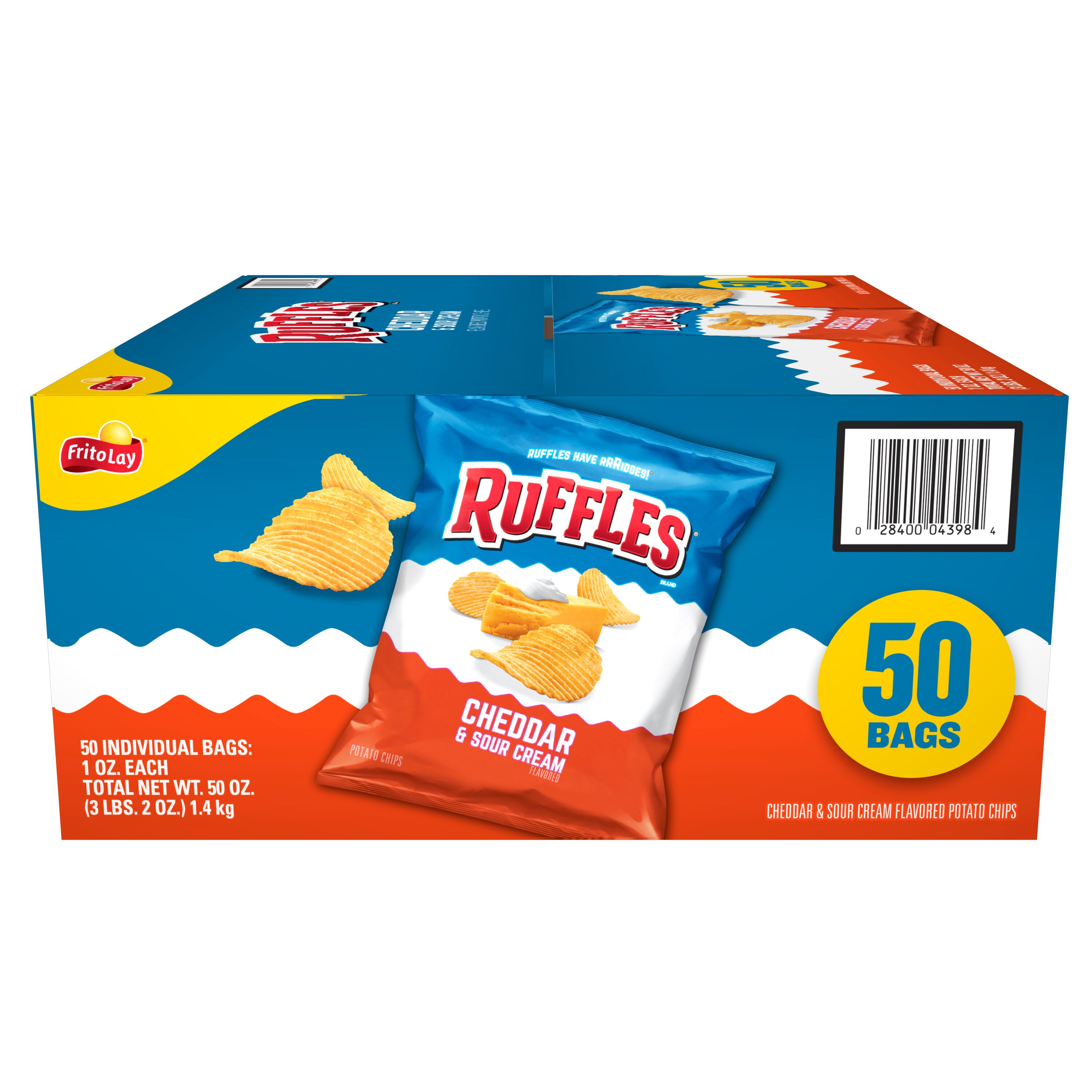 Ruffles, Cheddar & Sour Cream Flavored, Potato Chips thumbnail