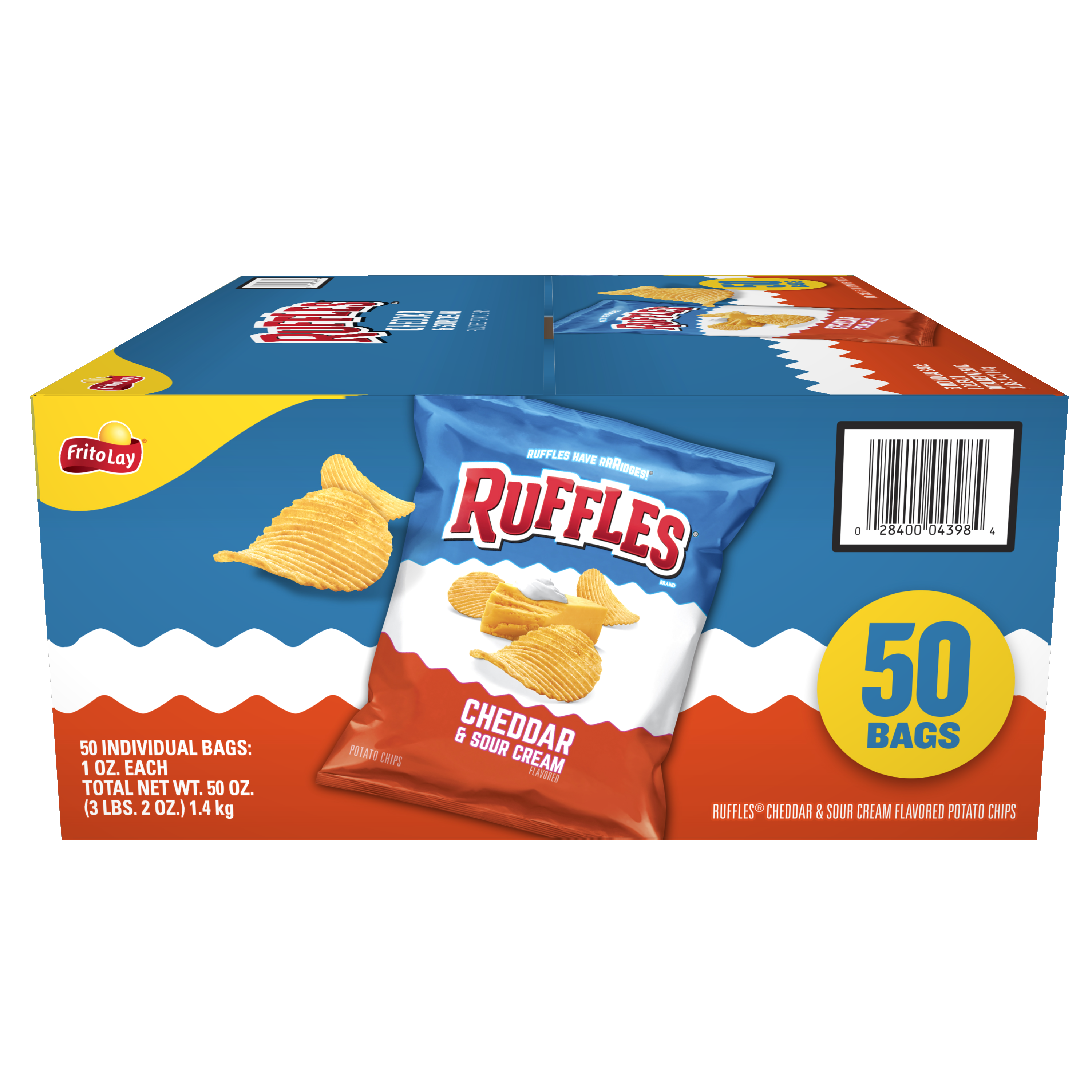 Ruffles, Cheddar & Sour Cream Flavored, Potato Chips