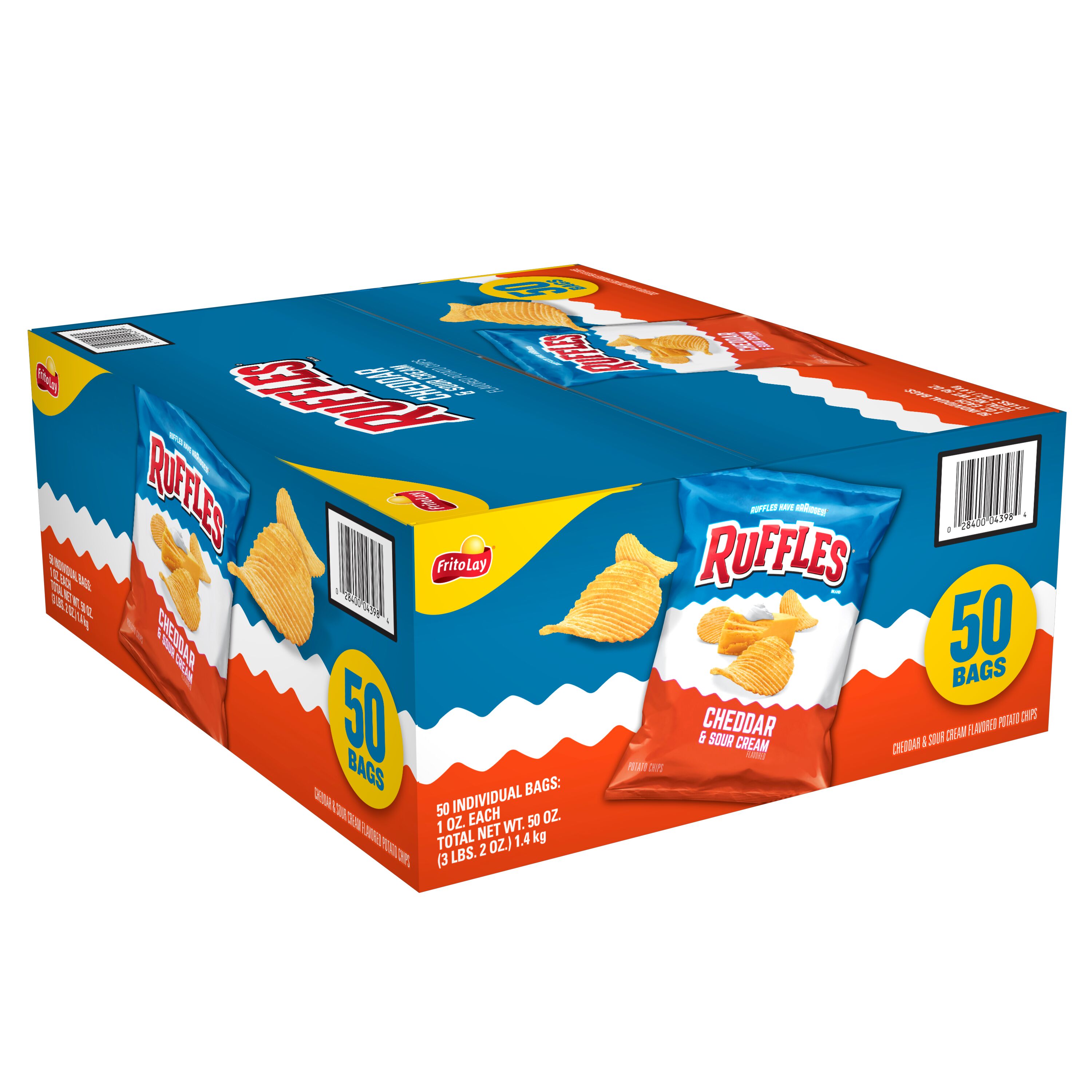 Ruffles, Cheddar & Sour Cream Flavored, Potato Chips thumbnail