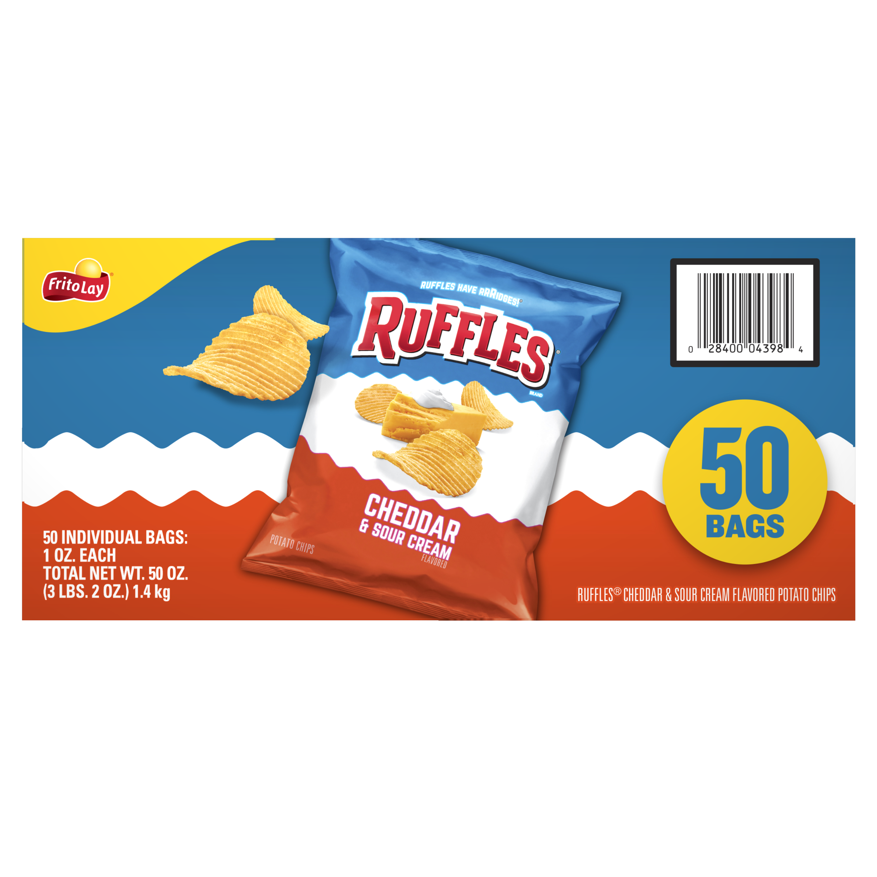 Ruffles, Cheddar & Sour Cream Flavored, Potato Chips thumbnail