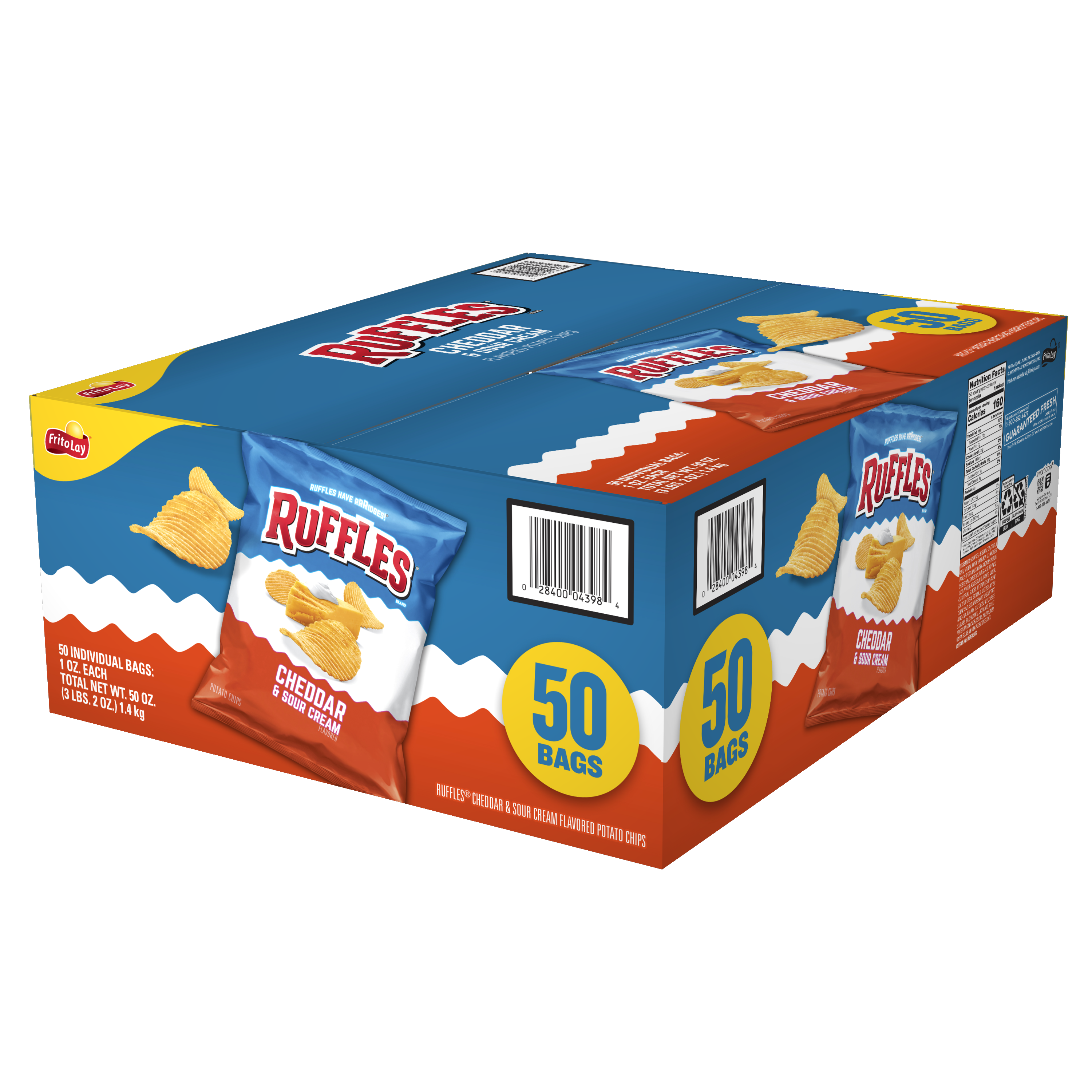 Ruffles, Cheddar & Sour Cream Flavored, Potato Chips thumbnail