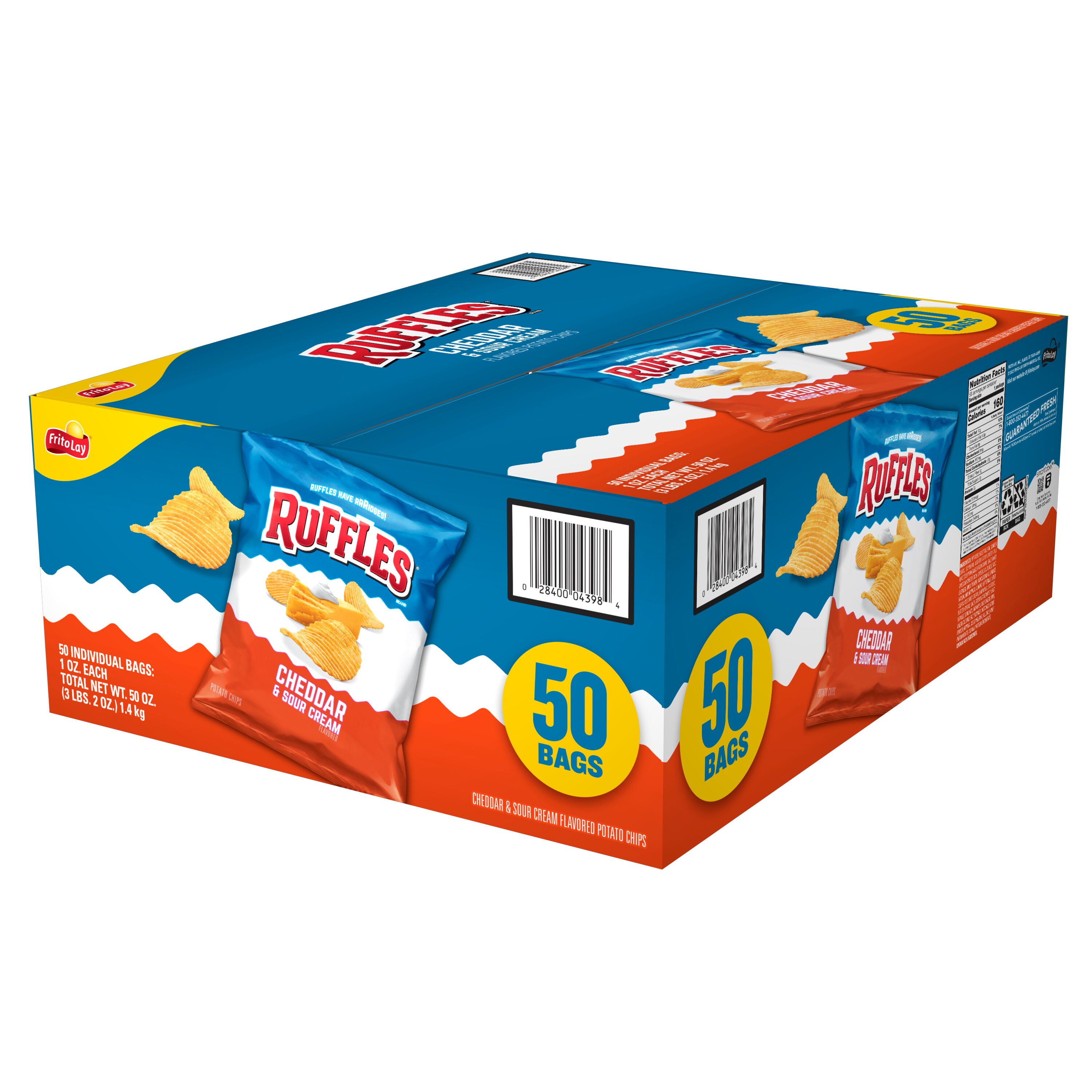 Ruffles, Cheddar & Sour Cream Flavored, Potato Chips thumbnail