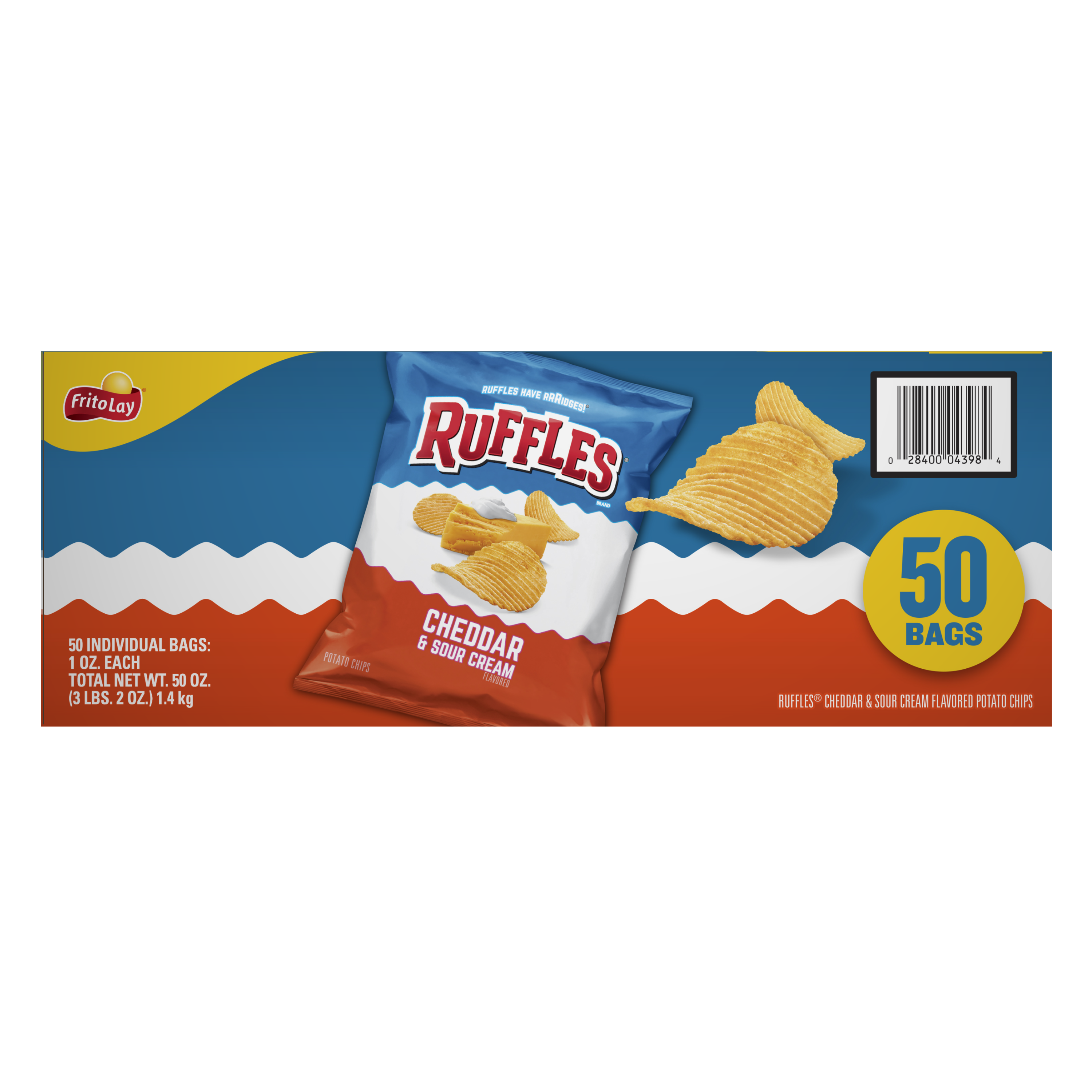 Ruffles, Cheddar & Sour Cream Flavored, Potato Chips thumbnail