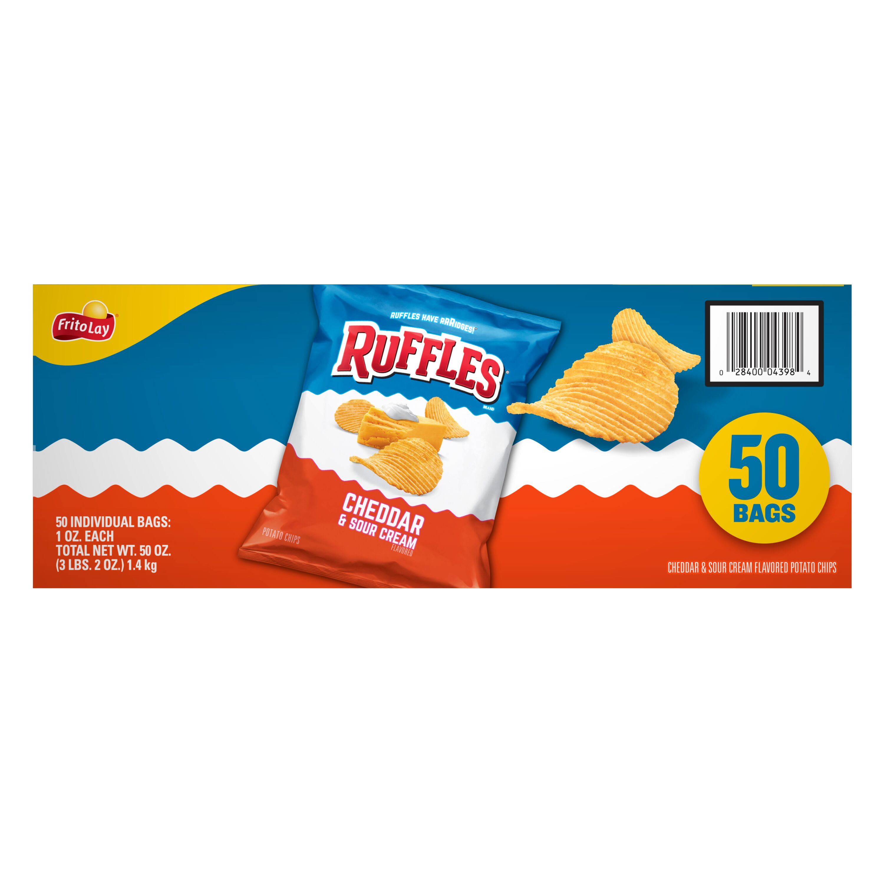 Ruffles, Cheddar & Sour Cream Flavored, Potato Chips thumbnail