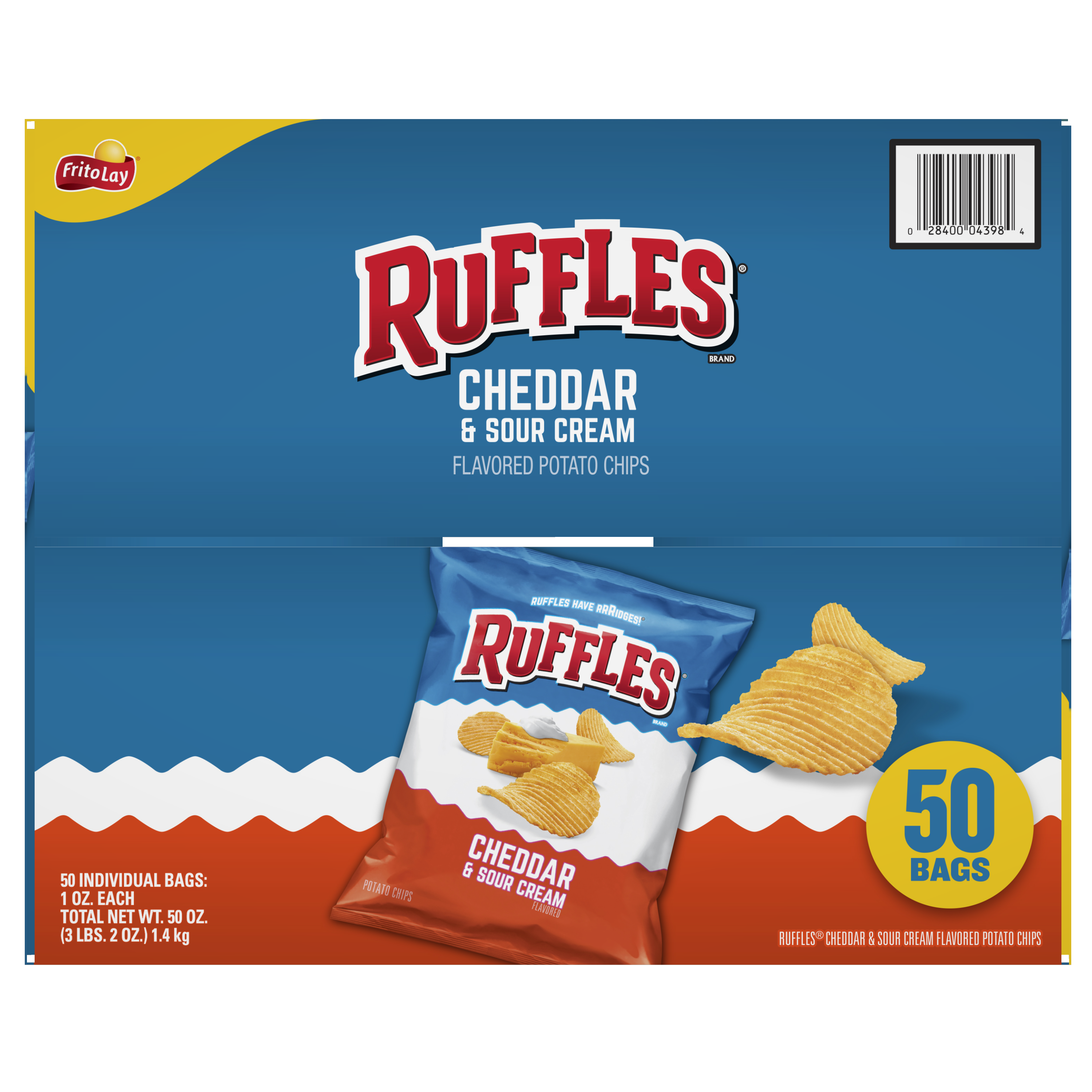 Ruffles, Cheddar & Sour Cream Flavored, Potato Chips thumbnail