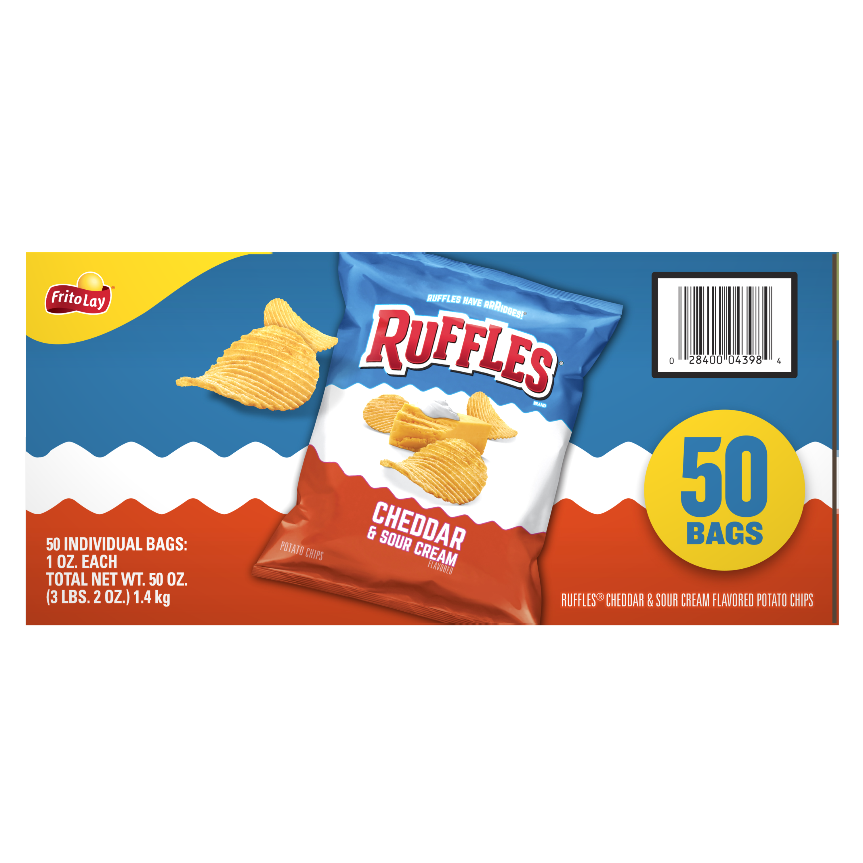 Ruffles, Cheddar & Sour Cream Flavored, Potato Chips thumbnail