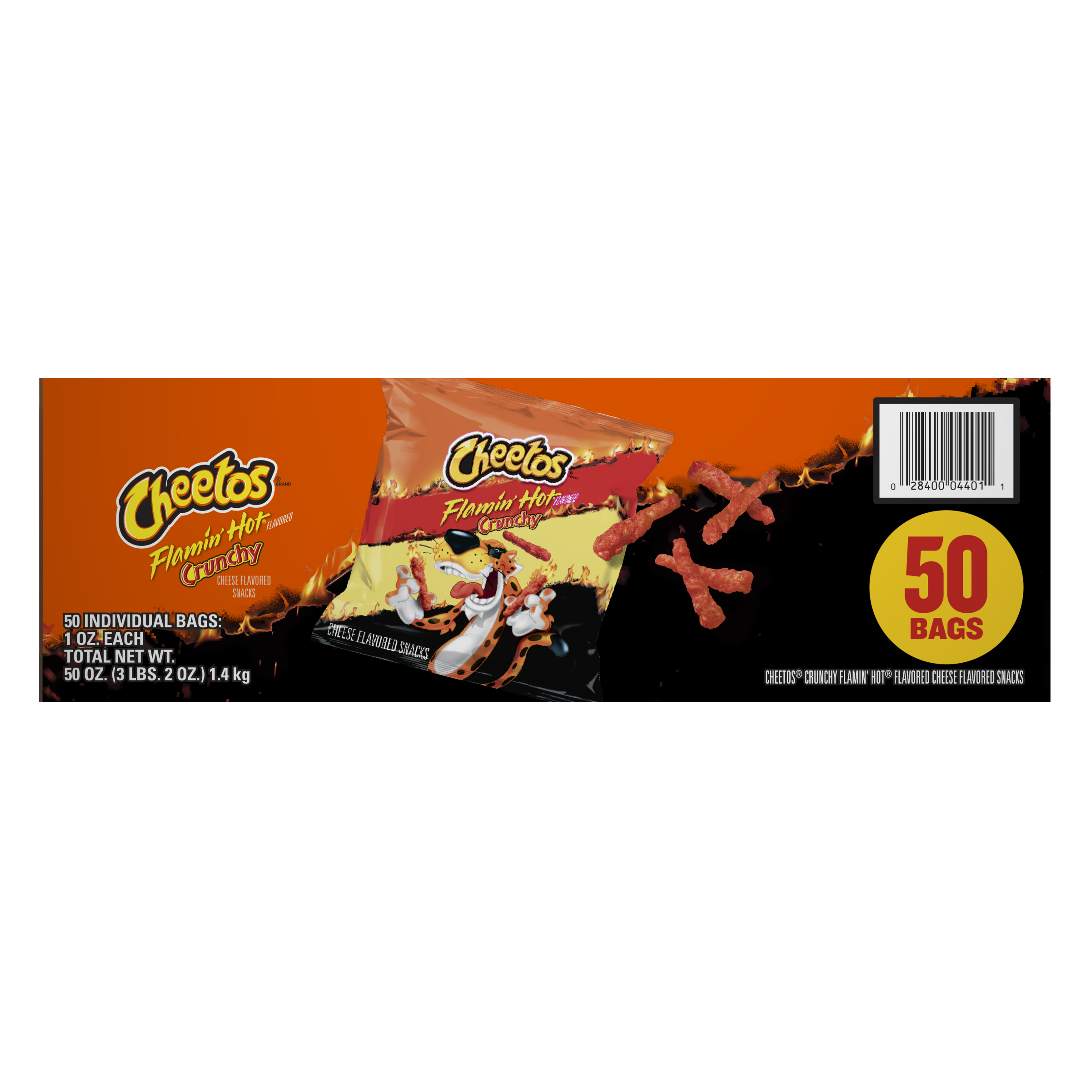 Cheetos, Crunchy, Flamin' Hot Flavored, Cheese Flavored Snacks thumbnail