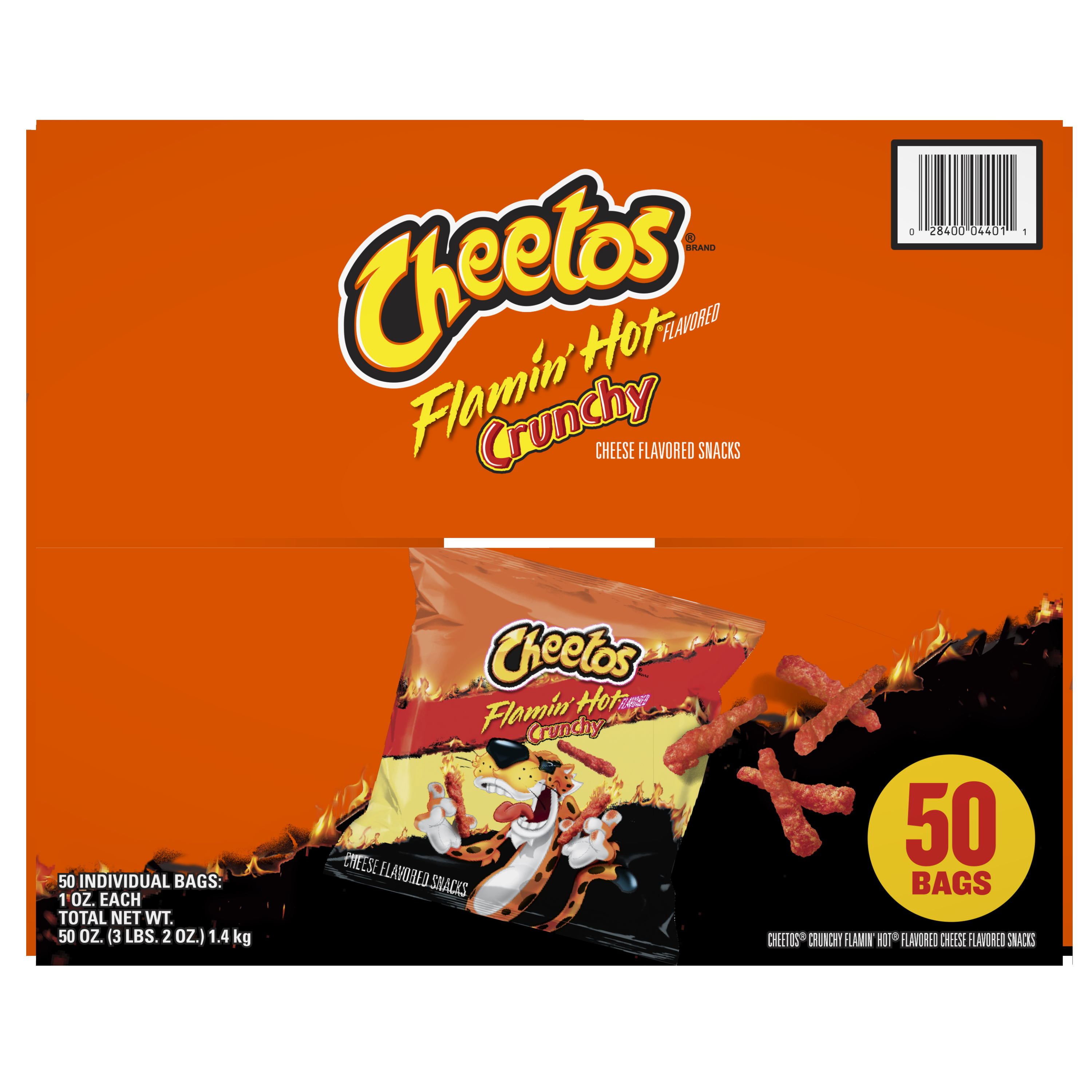 Cheetos, Crunchy, Flamin' Hot Flavored, Cheese Flavored Snacks thumbnail