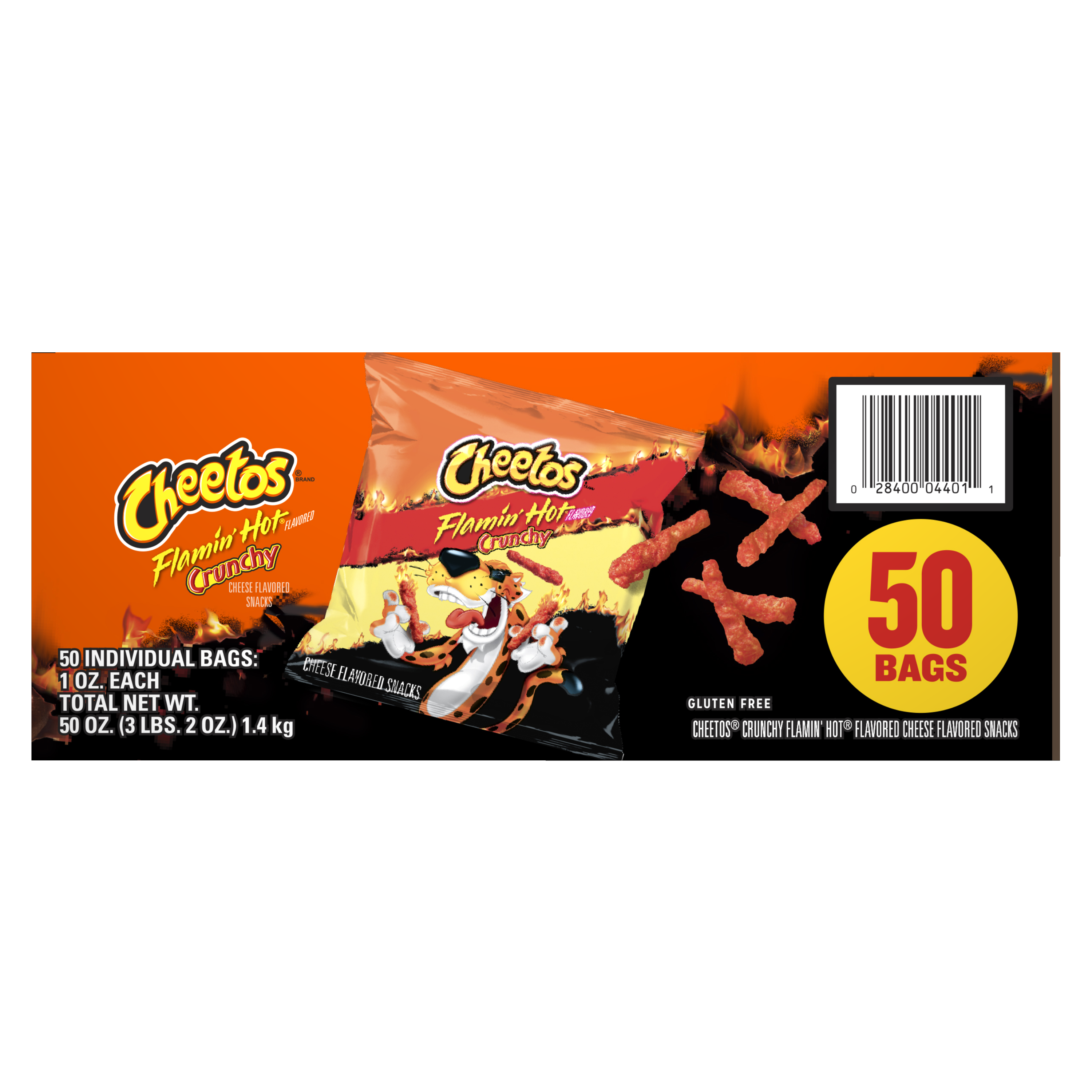 Cheetos, Crunchy, Flamin' Hot Flavored, Cheese Flavored Snacks thumbnail