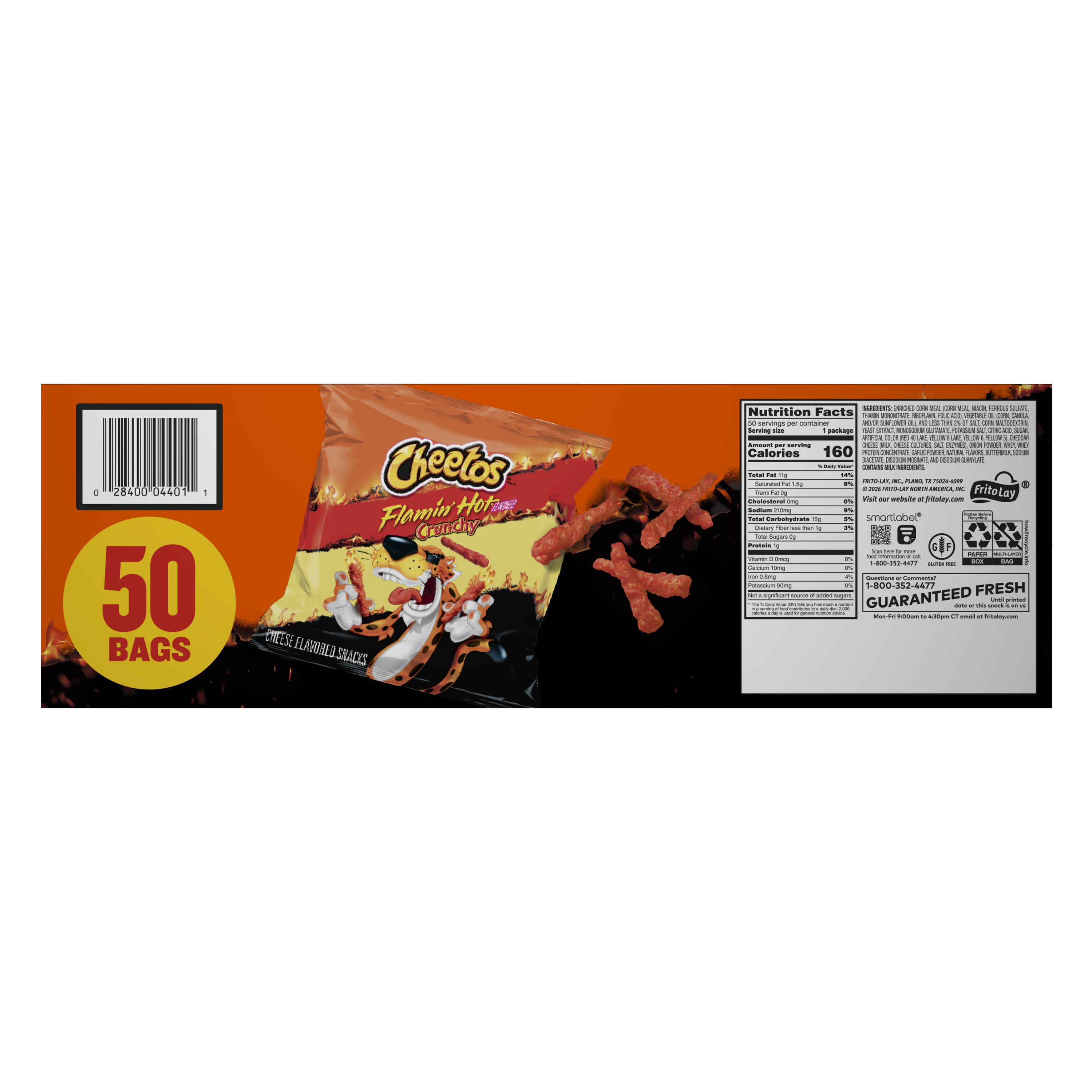Cheetos, Crunchy, Flamin' Hot Flavored, Cheese Flavored Snacks thumbnail