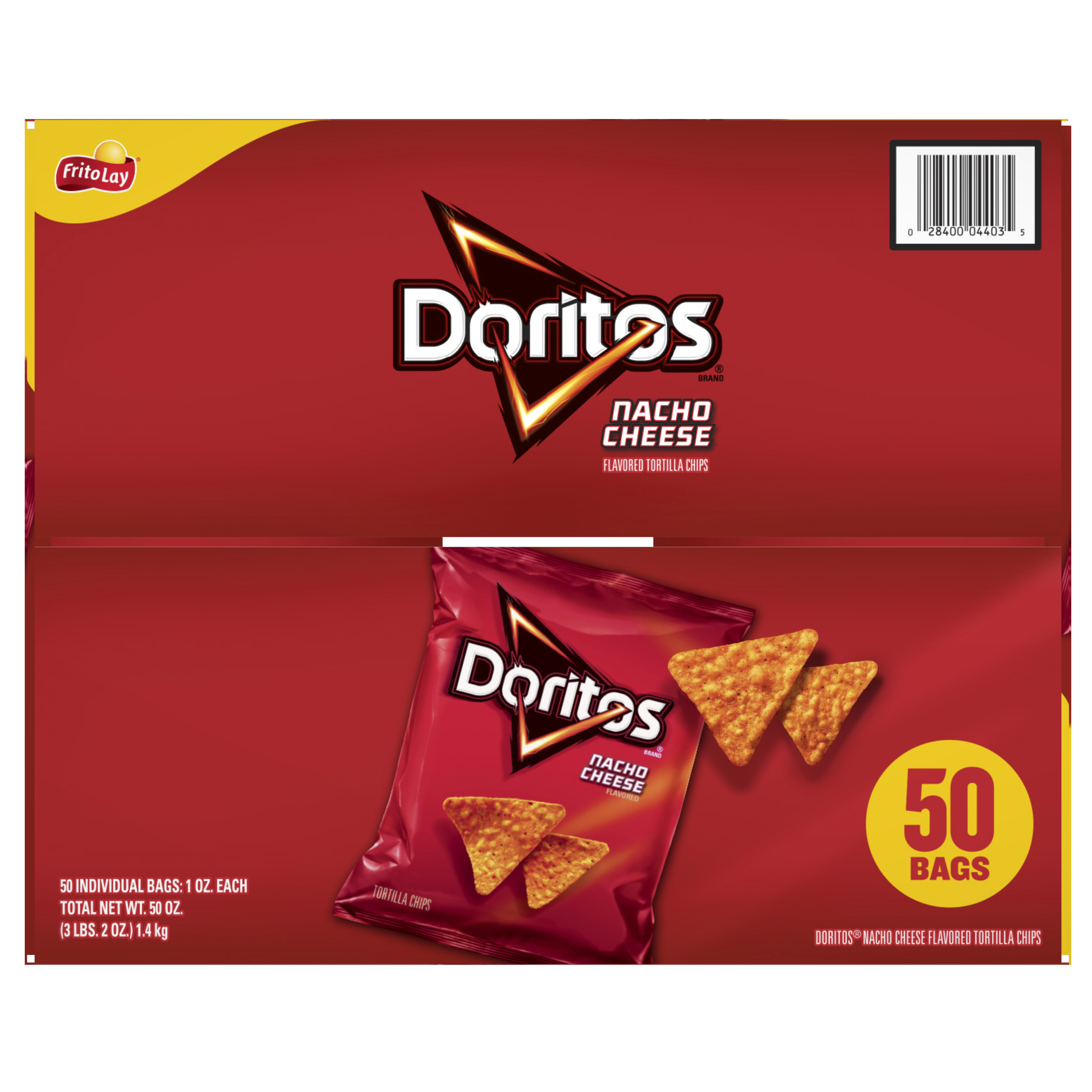 Doritos, Nacho Cheese Flavored, Tortilla Chips thumbnail