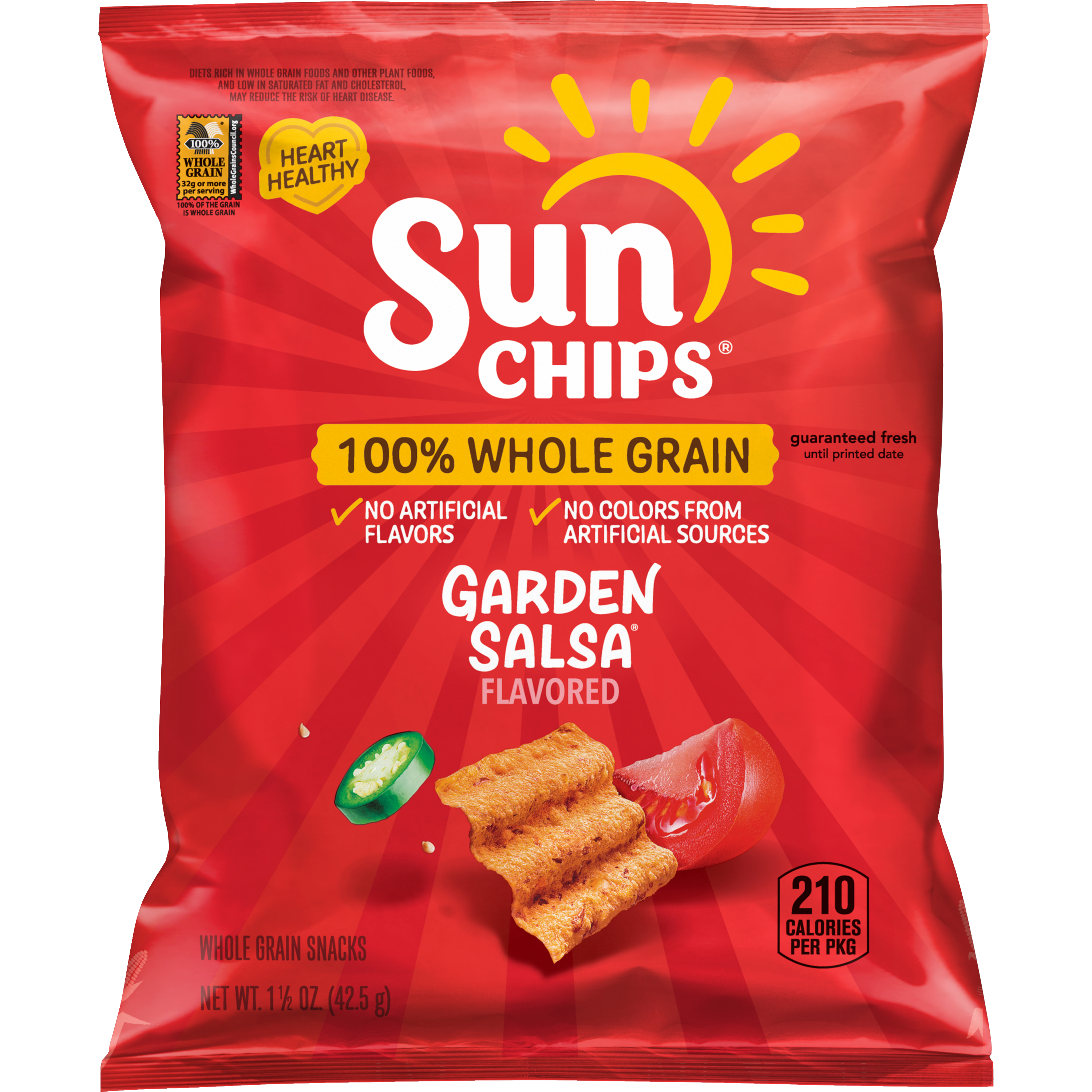 SunChips, Garden Salsa Flavored, Whole Grain Snacks