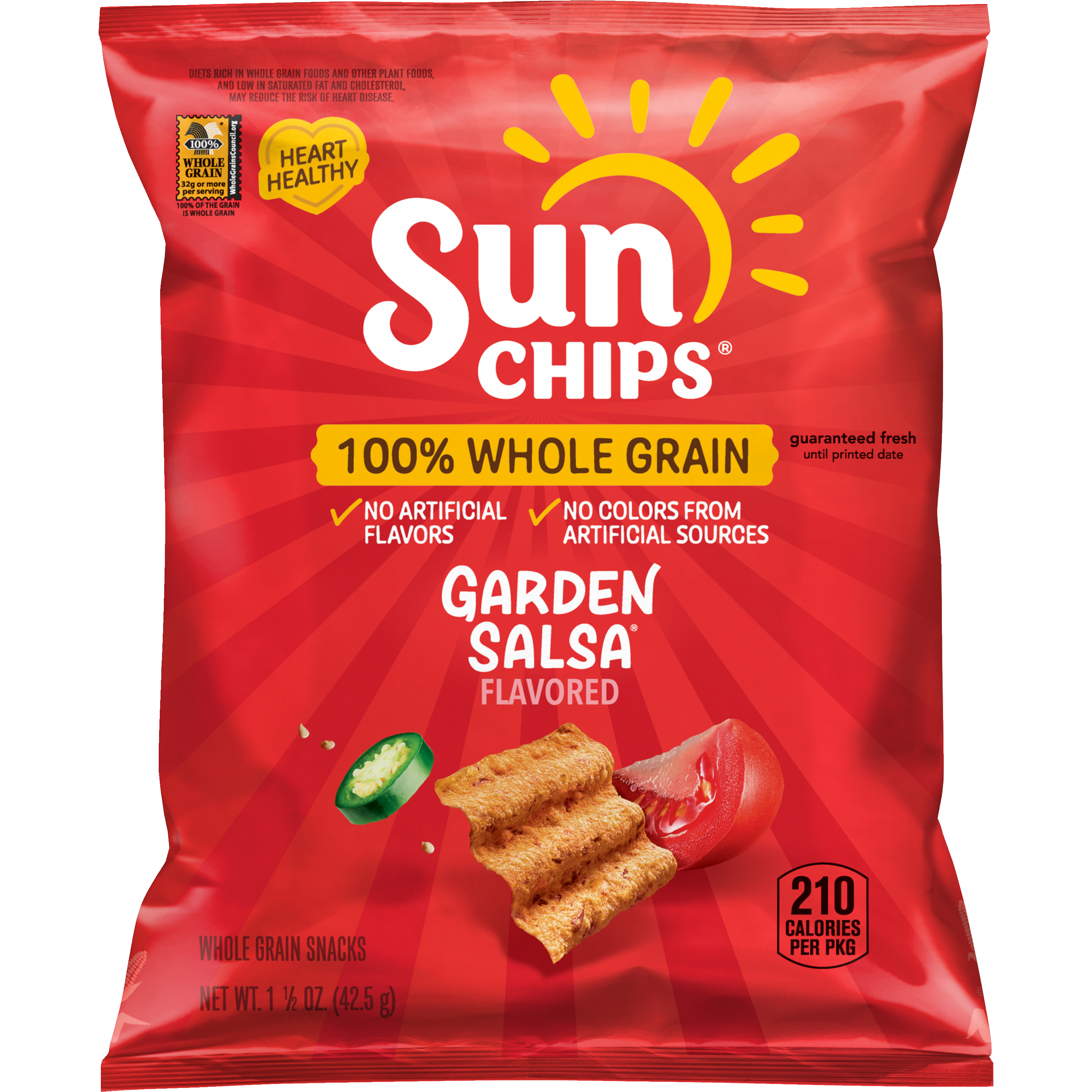 SunChips, Garden Salsa Flavored, Whole Grain Snacks