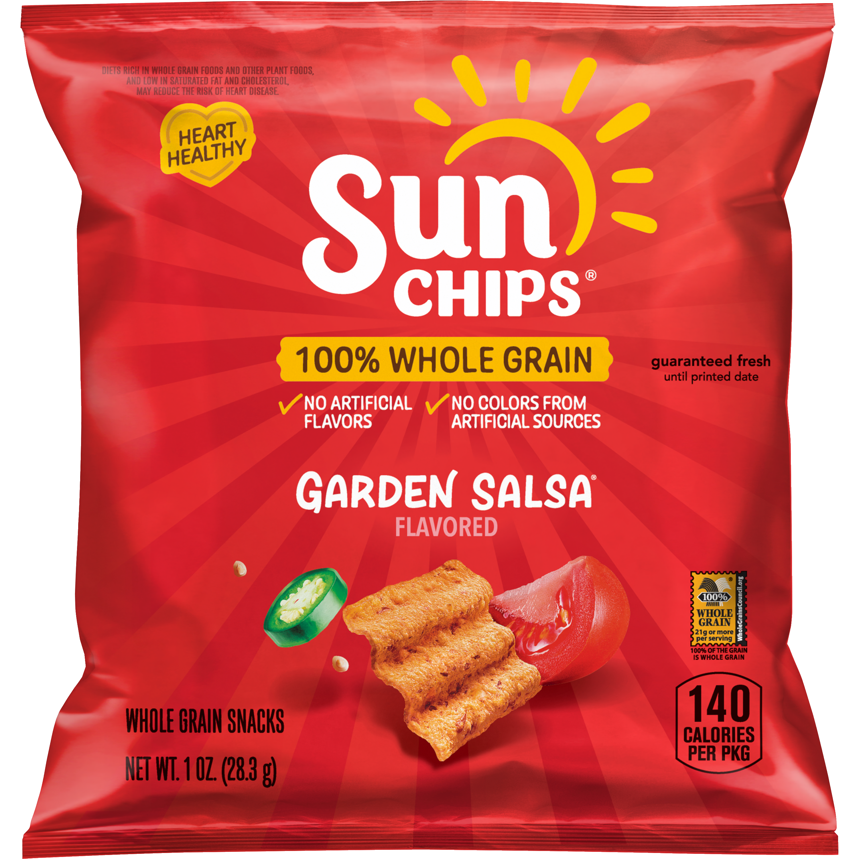 SunChips, Garden Salsa Flavored, Whole Grain Snacks