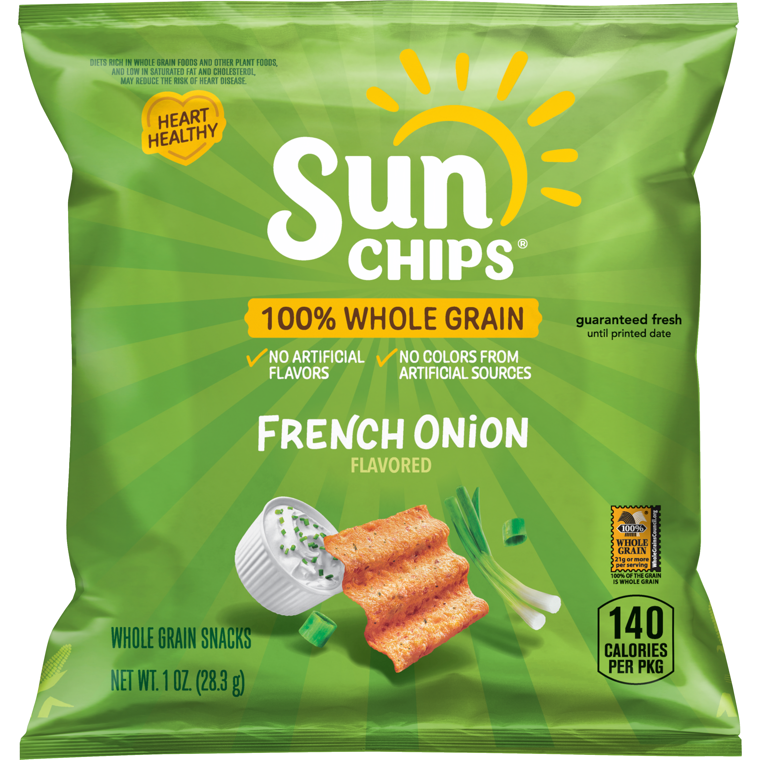 SunChips, French Onion Flavored, Whole Grain Snacks
