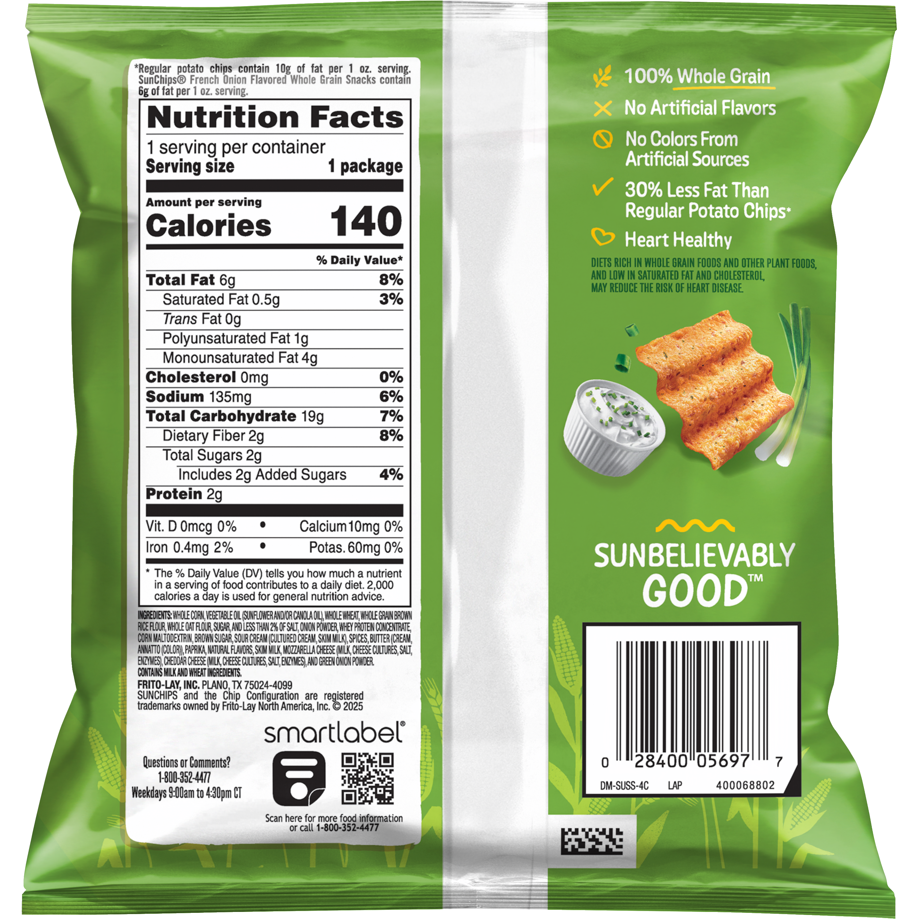 SunChips, French Onion Flavored, Whole Grain Snacks thumbnail