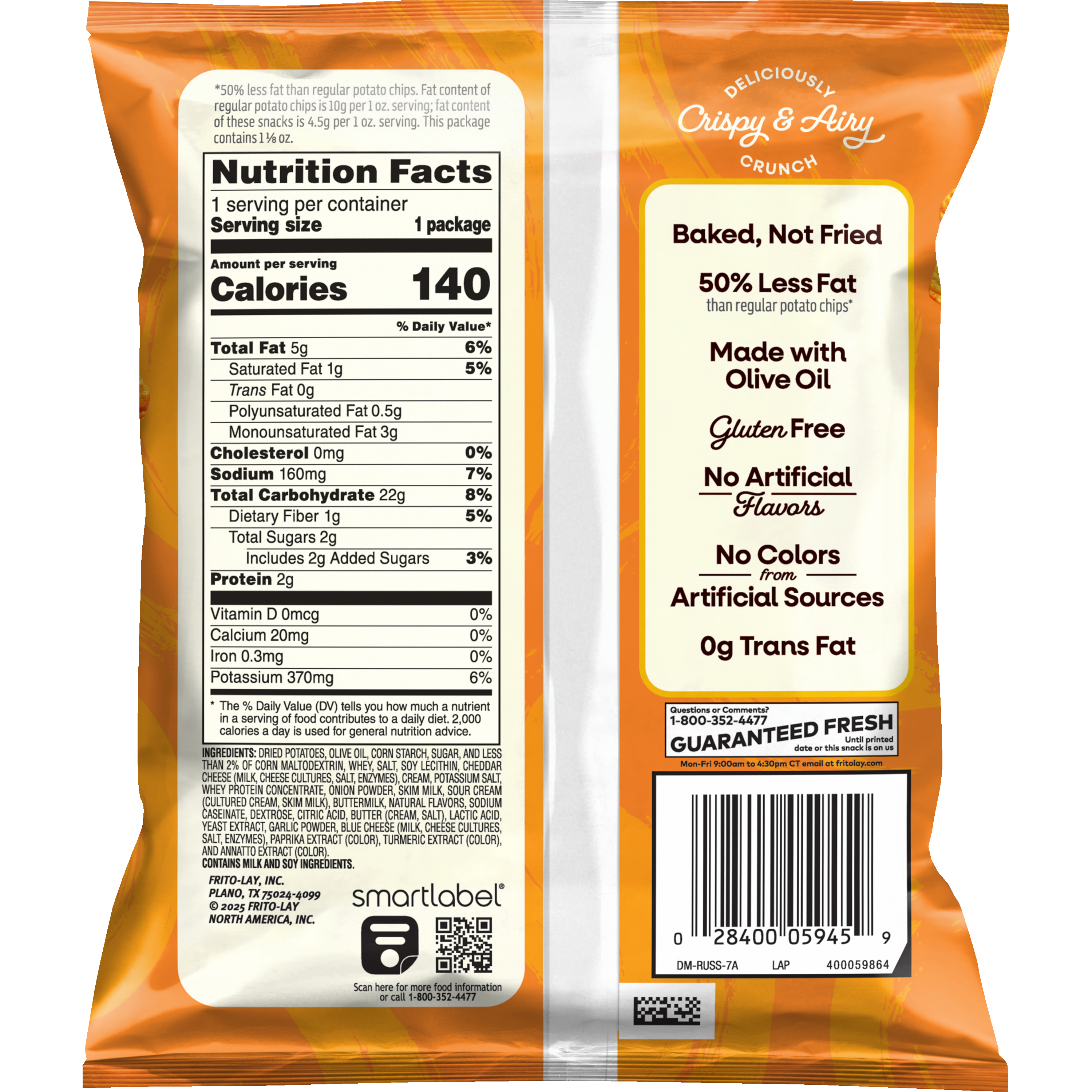 Ruffles, Baked, Cheddar & Sour Cream Flavored, Potato Crisps thumbnail