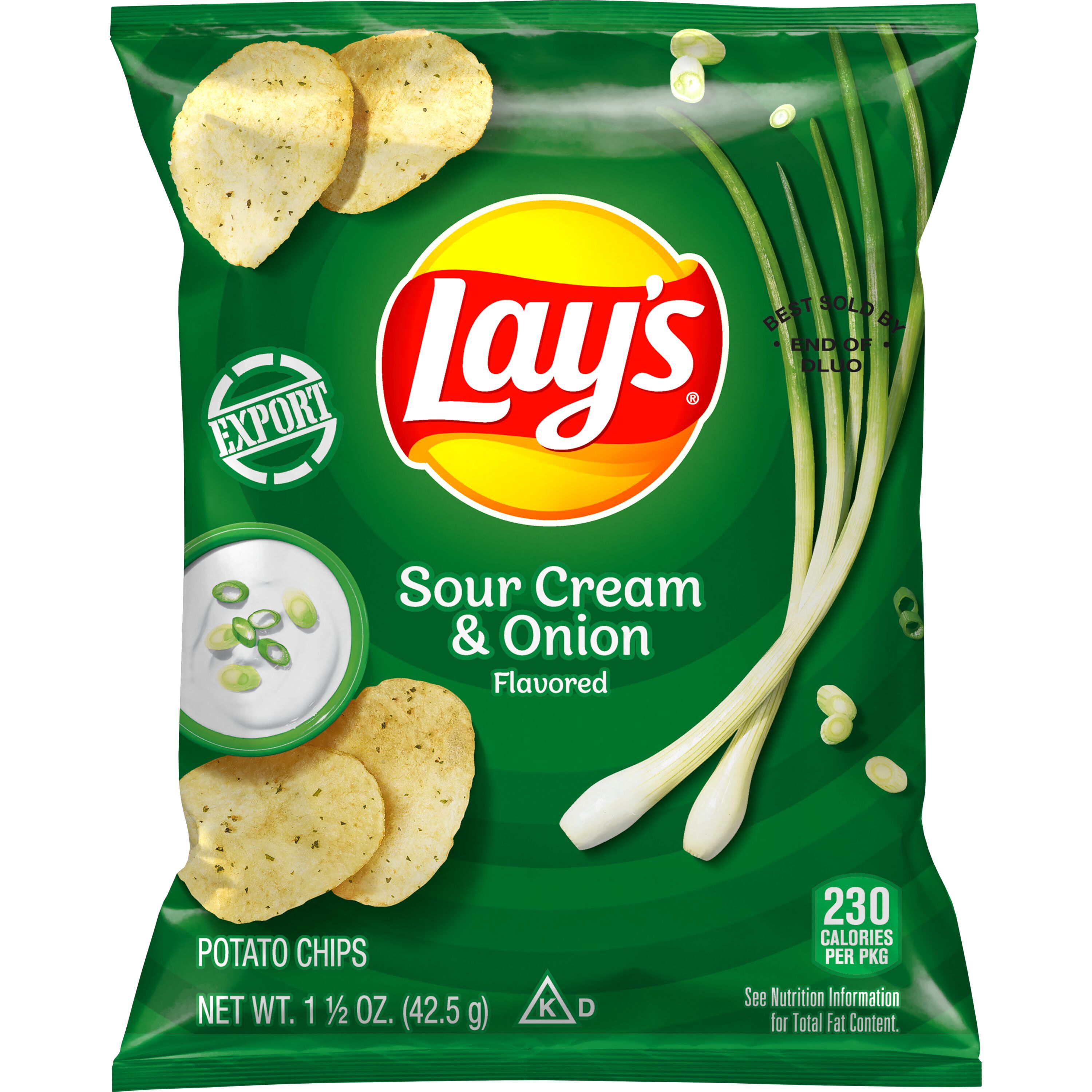 Lay's, Sour Cream & Onion Flavored, Potato Chips