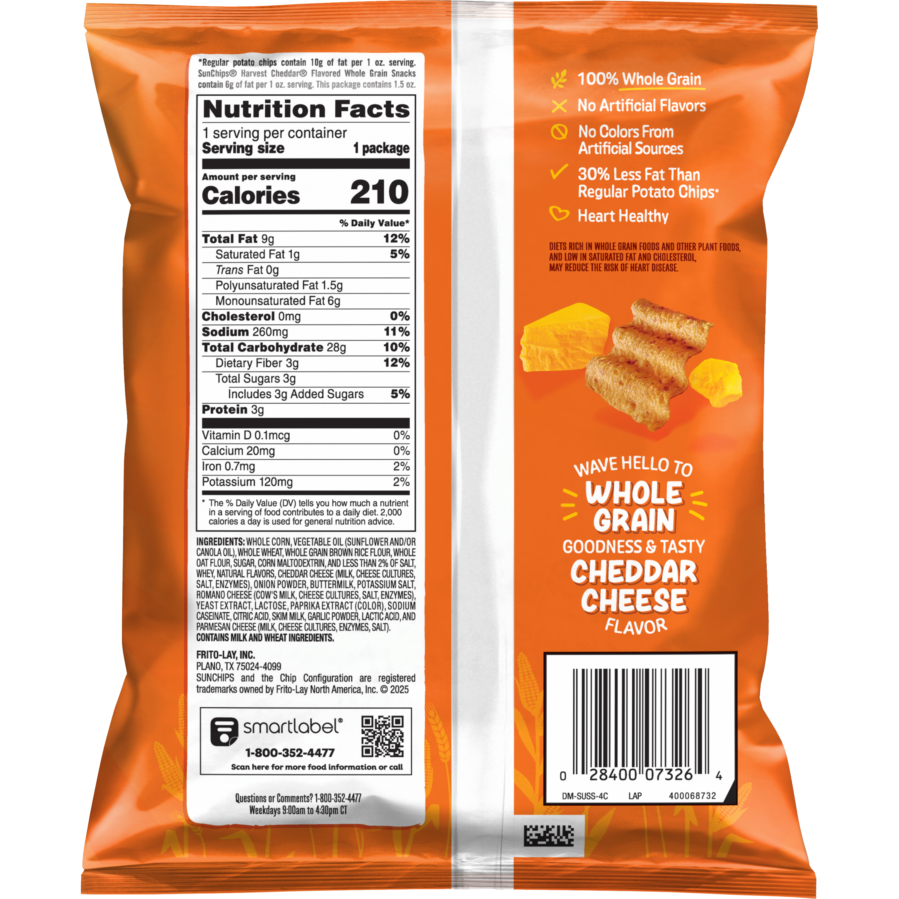 SunChips, Harvest Cheddar Flavored, Whole Grain Snacks thumbnail