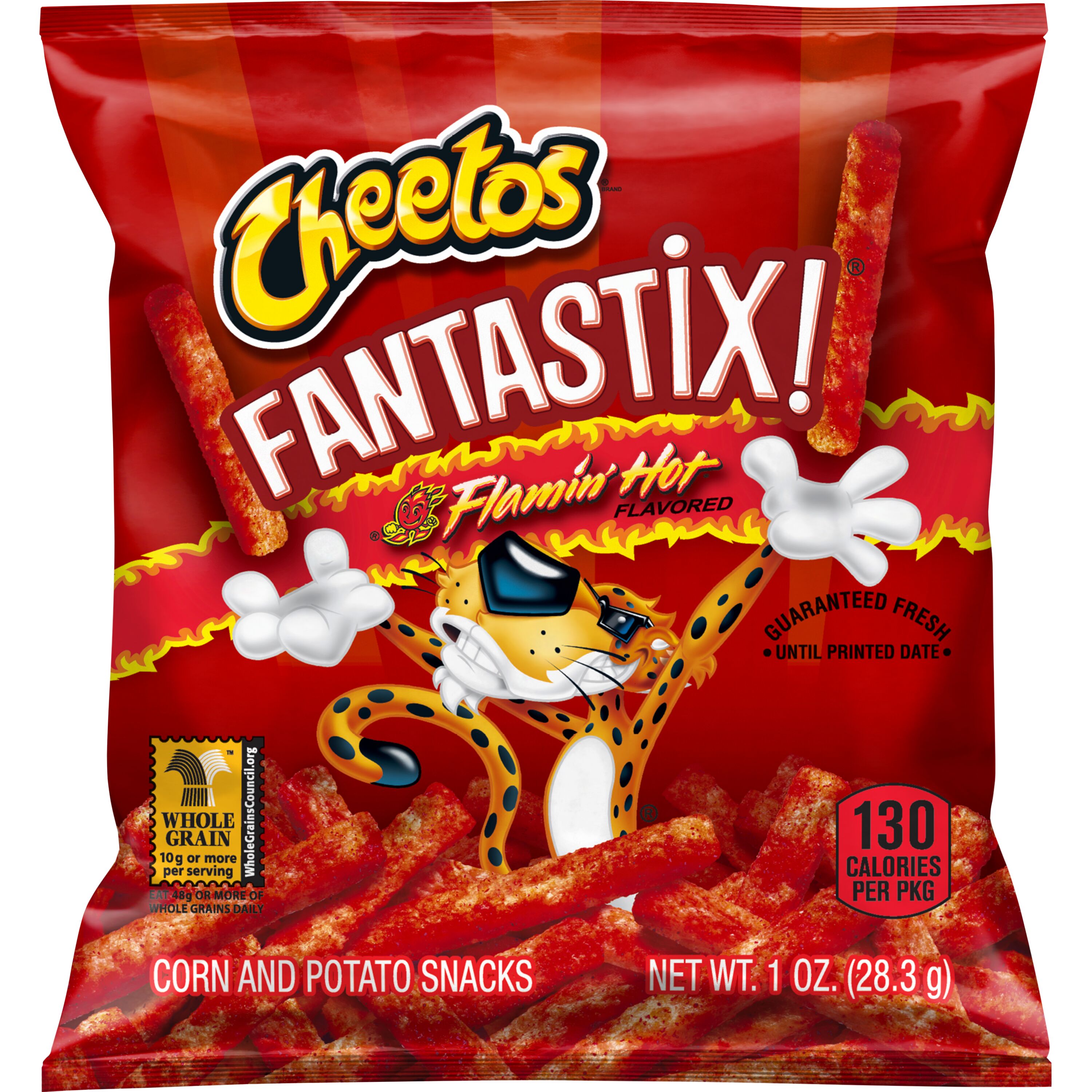 Cheetos, Fantastix, Flamin' Hot Flavored, Corn And Potato Snacks