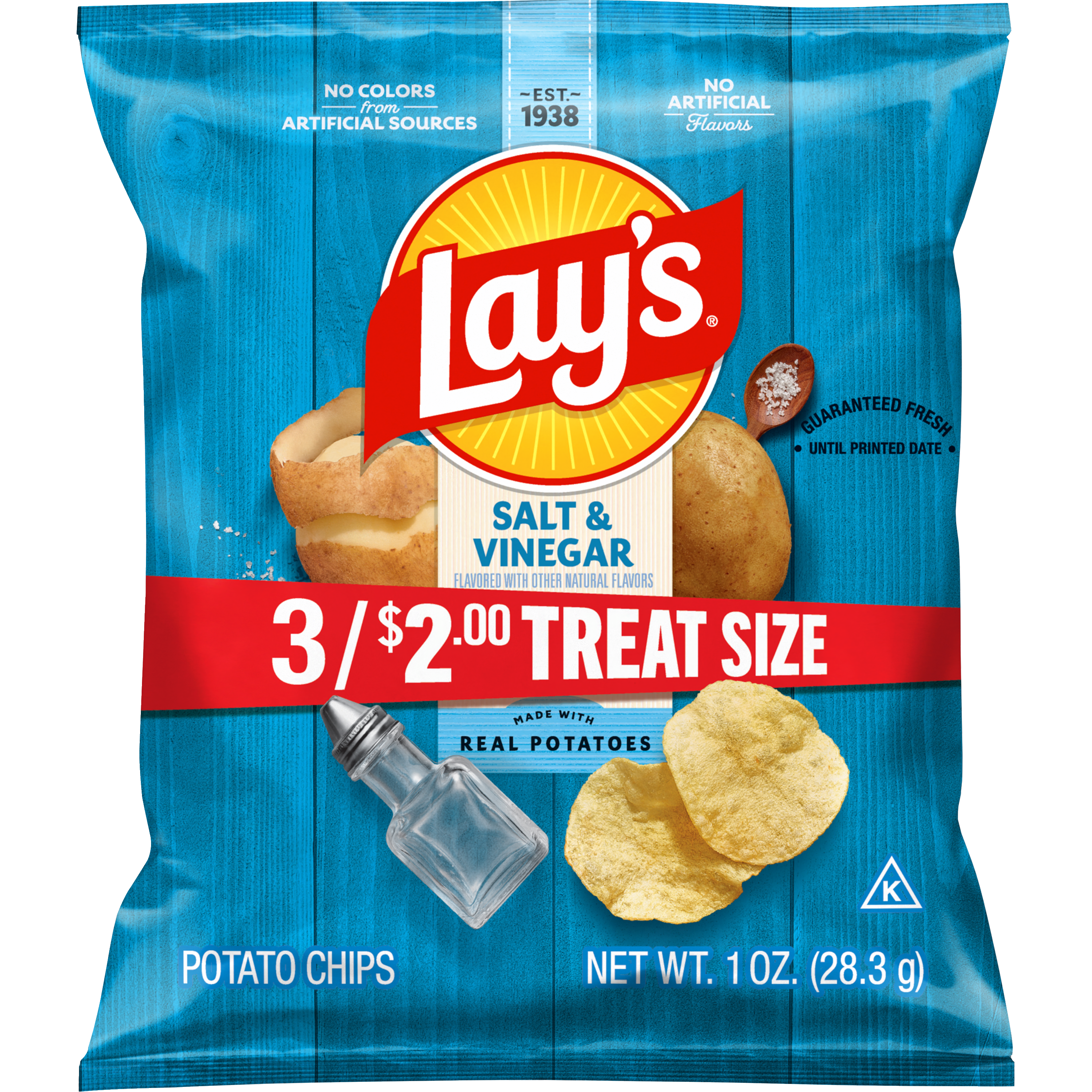 Lay's, Salt & Vinegar Flavored, Potato Chips