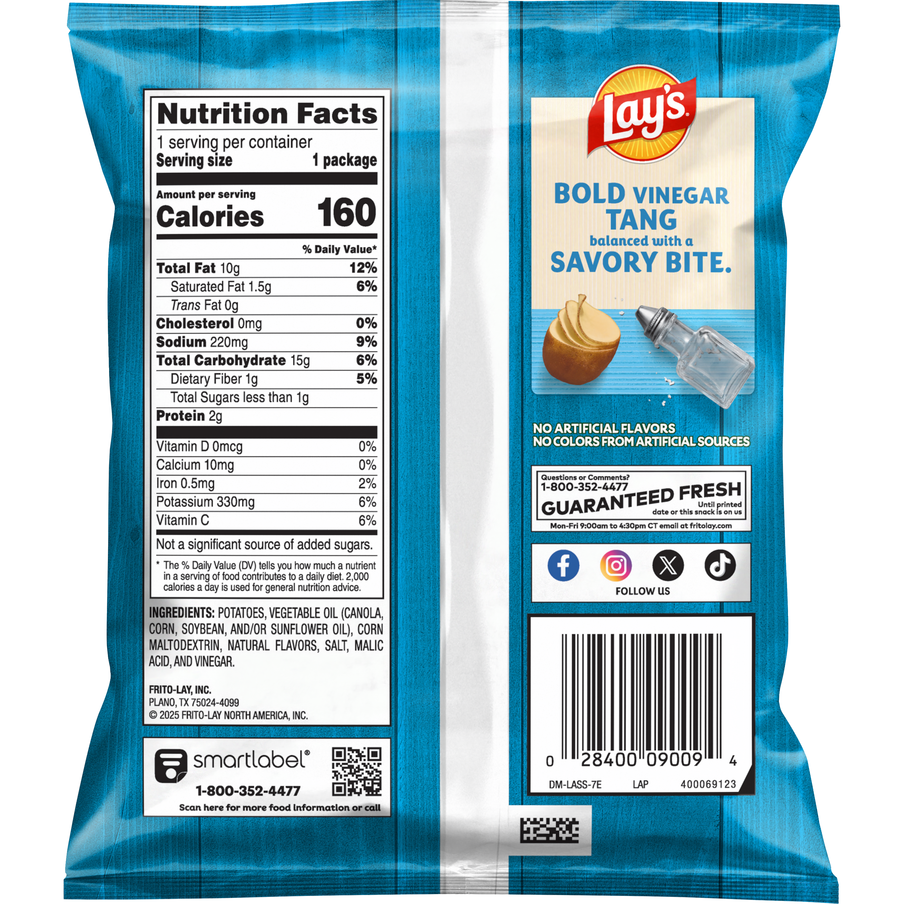 Lay's, Salt & Vinegar Flavored, Potato Chips thumbnail