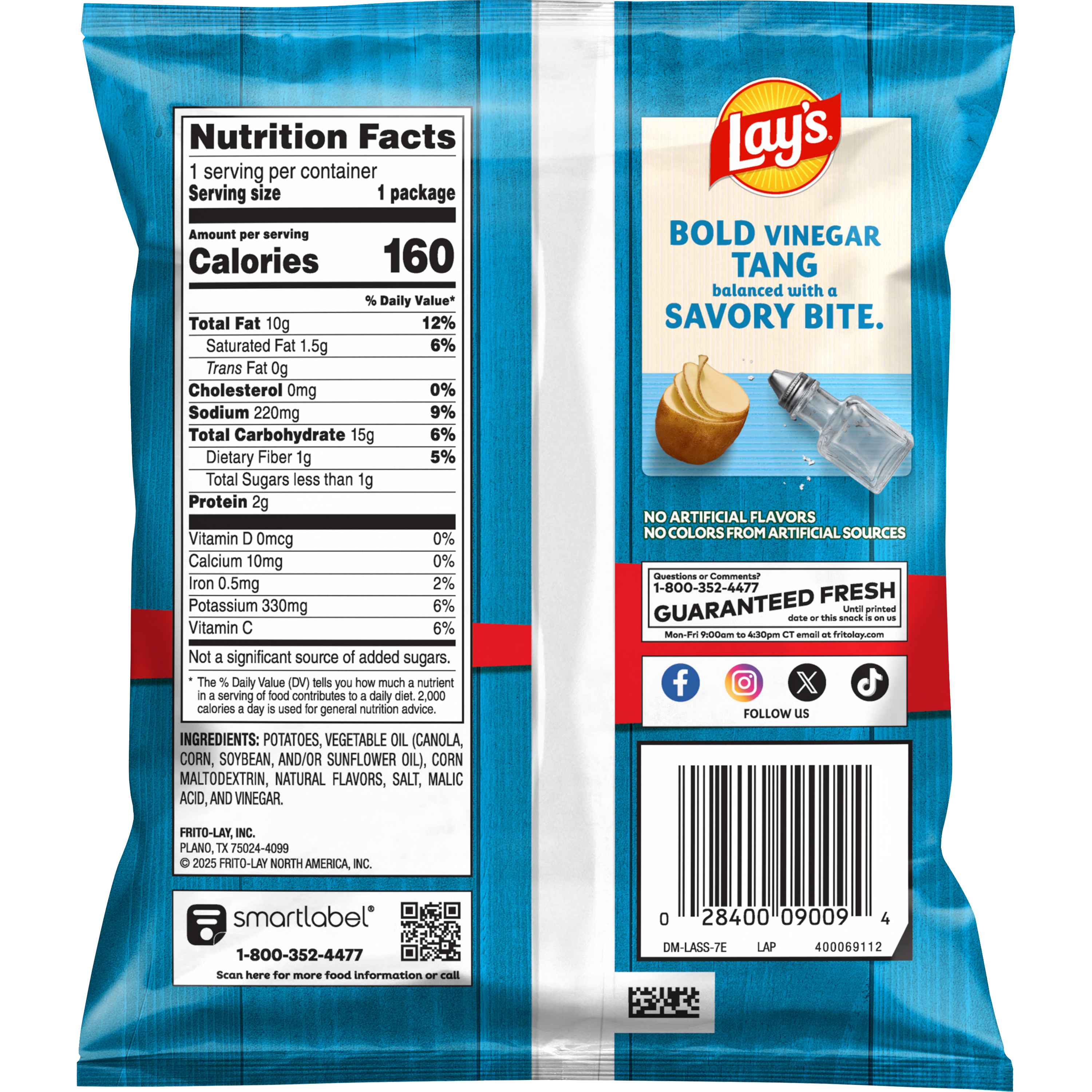 Lay's, Salt & Vinegar Flavored, Potato Chips thumbnail