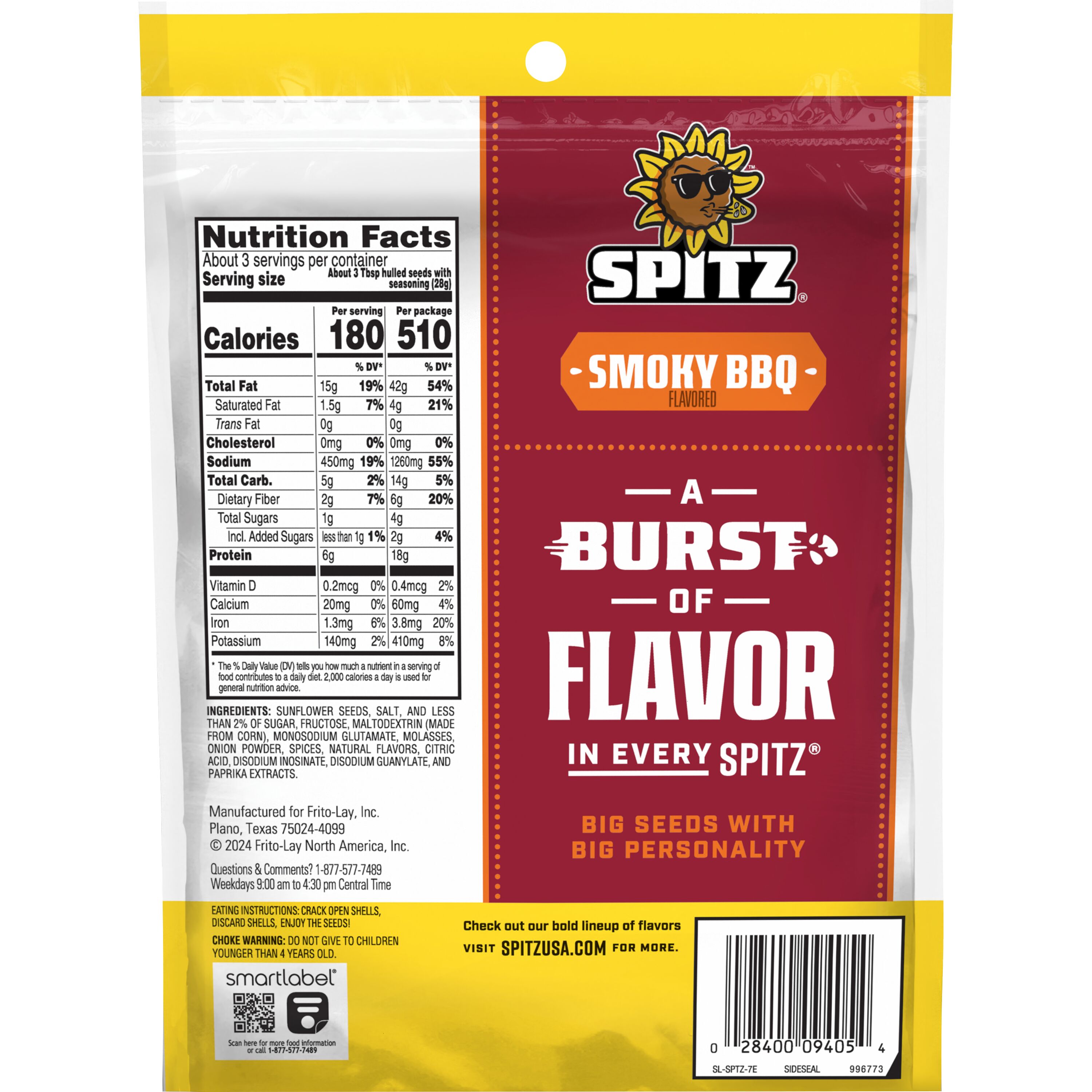 Spitz, Smoky BBQ Flavored, Sunflower Seeds thumbnail