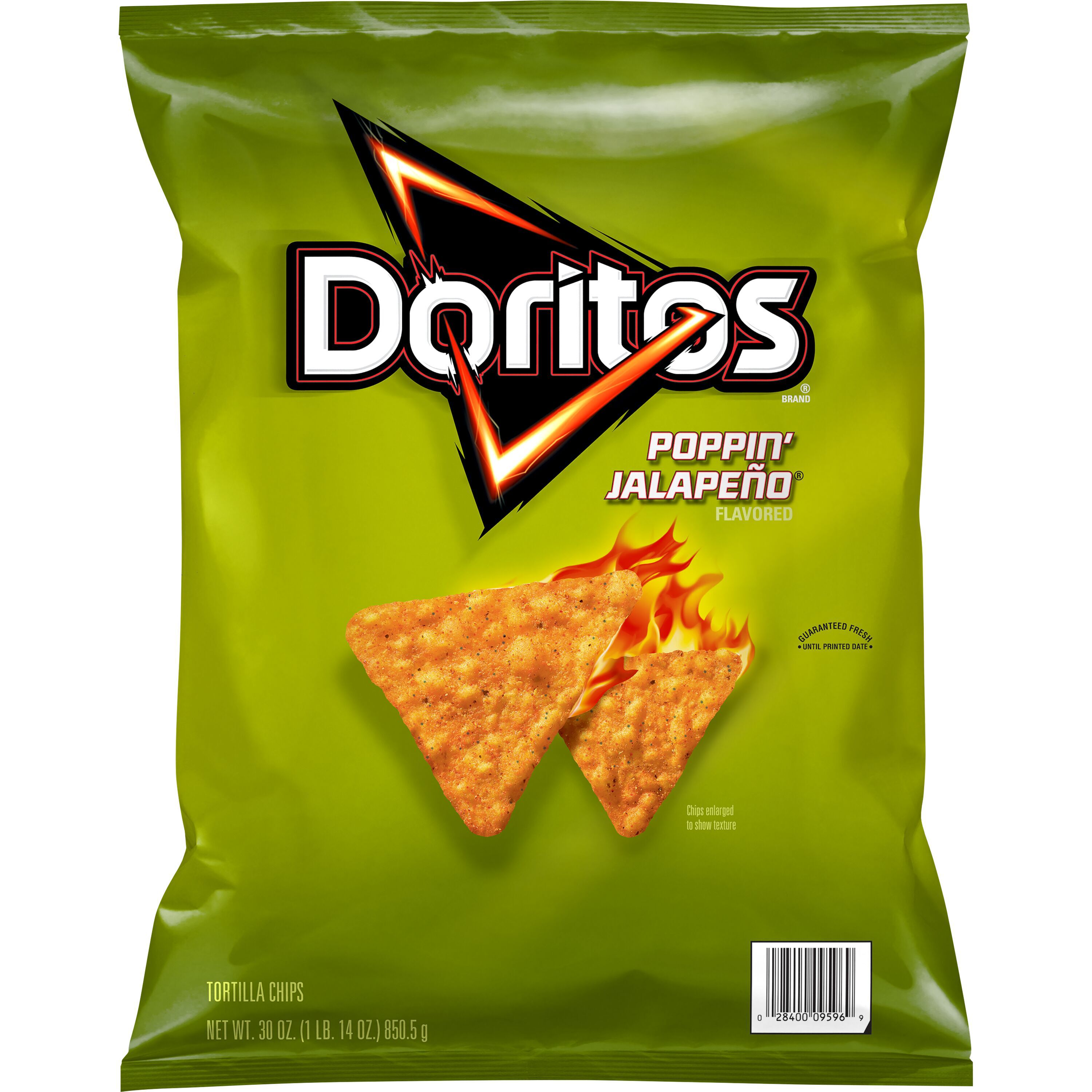 Doritos, Poppin' Jalapeno Flavored, Tortilla Chips