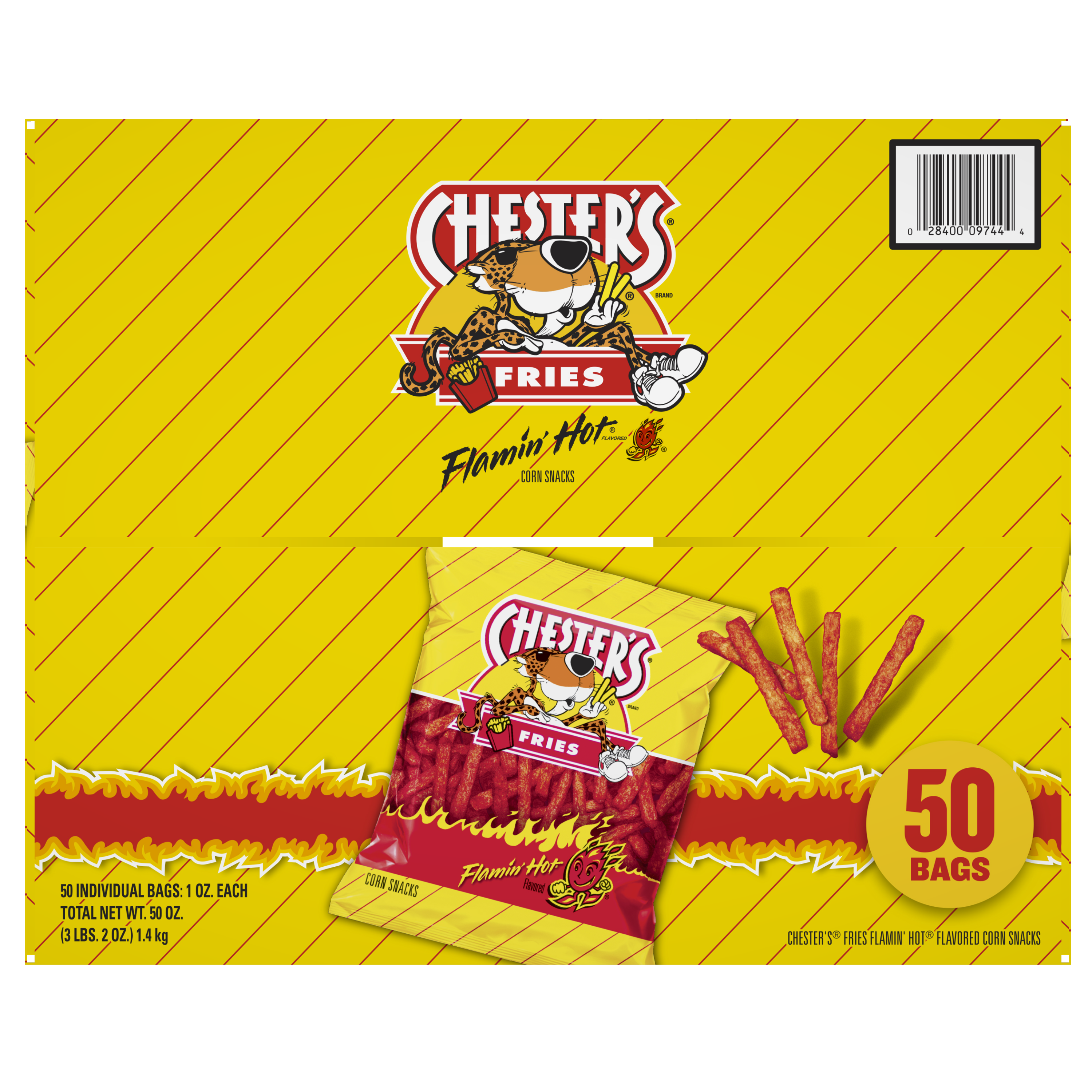Chester's, Fries, Flamin' Hot Flavored, Corn Snacks thumbnail