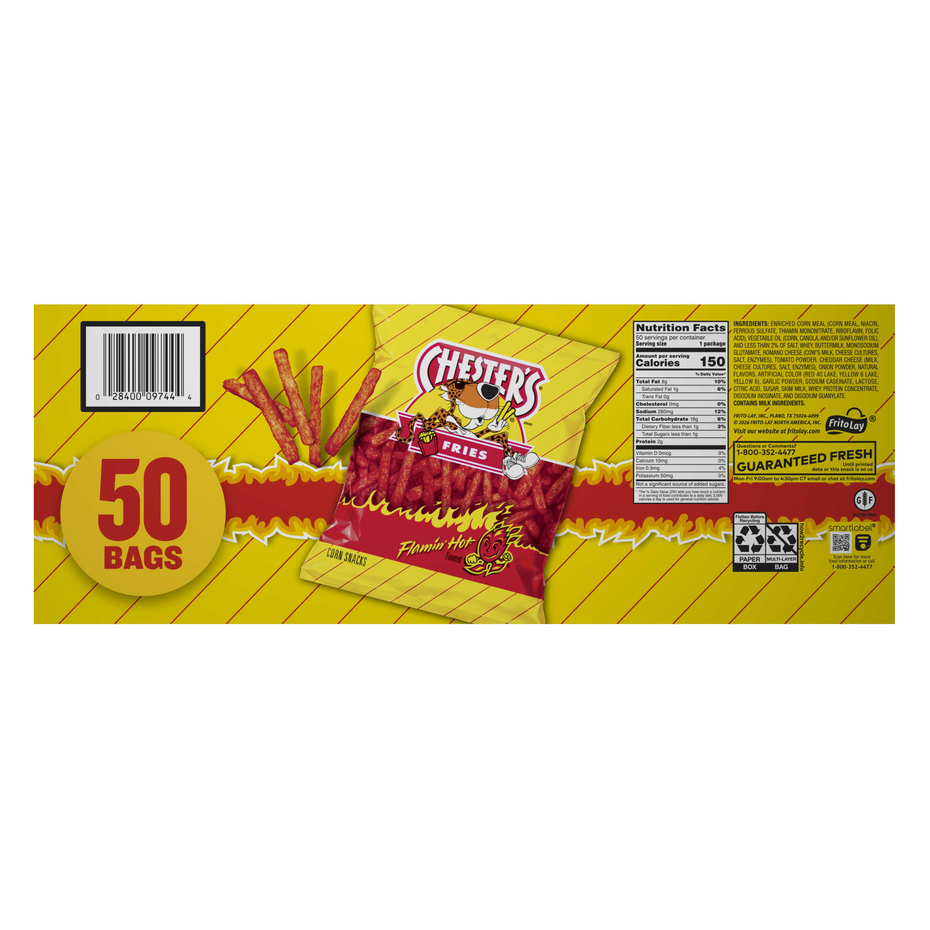 Chester's, Fries, Flamin' Hot Flavored, Corn Snacks thumbnail