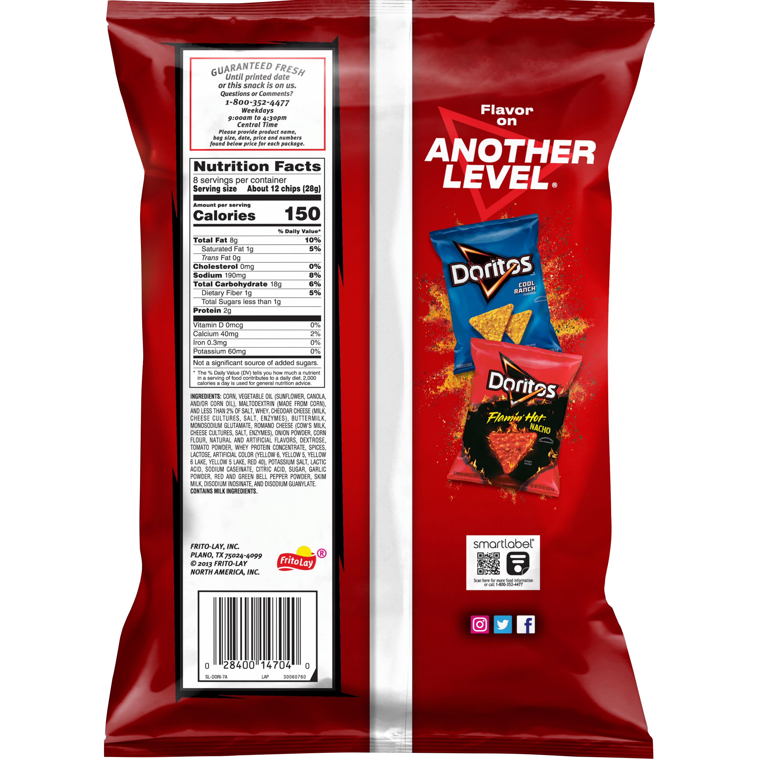 Doritos, Nacho Cheese Flavored, Tortilla Chips thumbnail