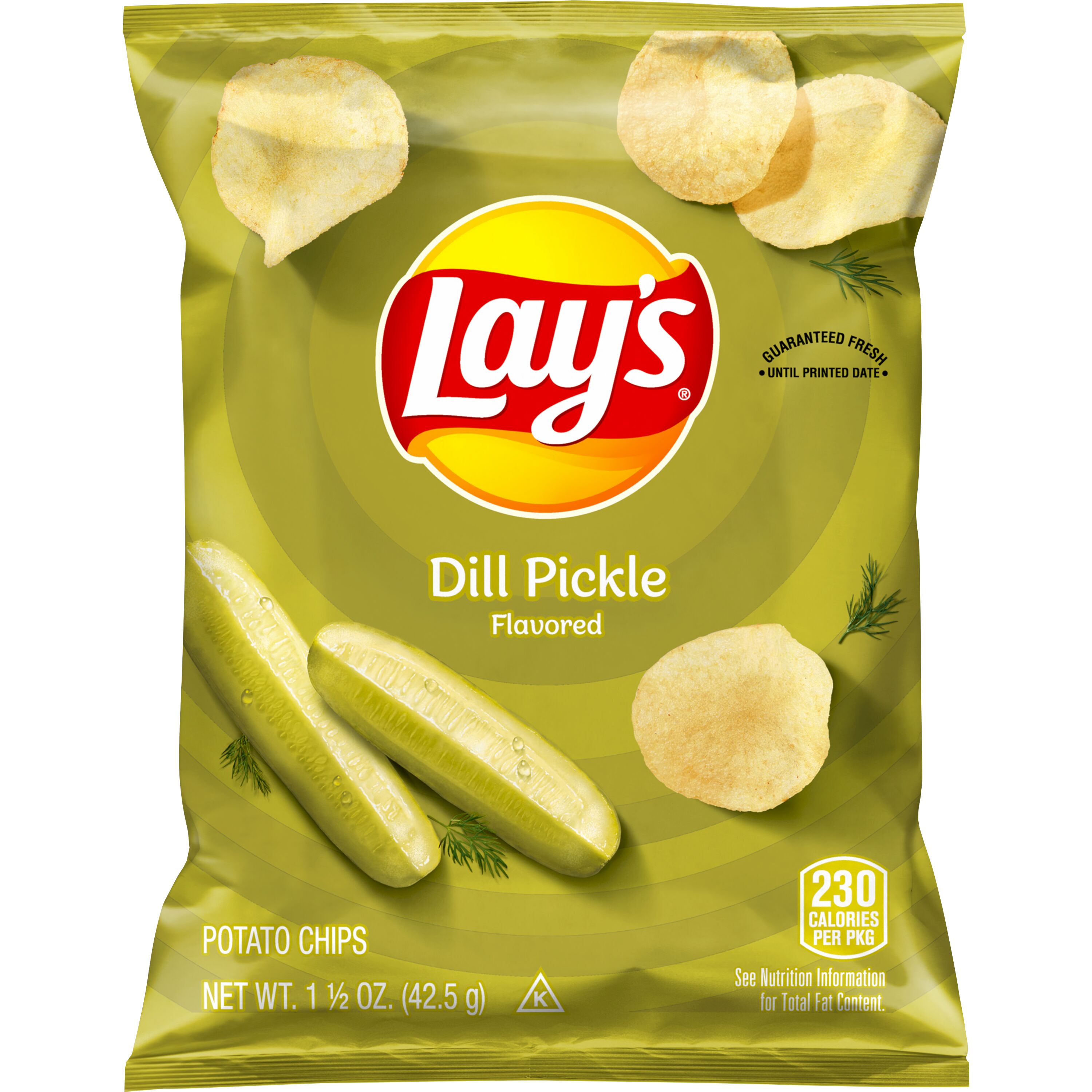 Lay's, Dill Pickle Flavored, Potato Chips