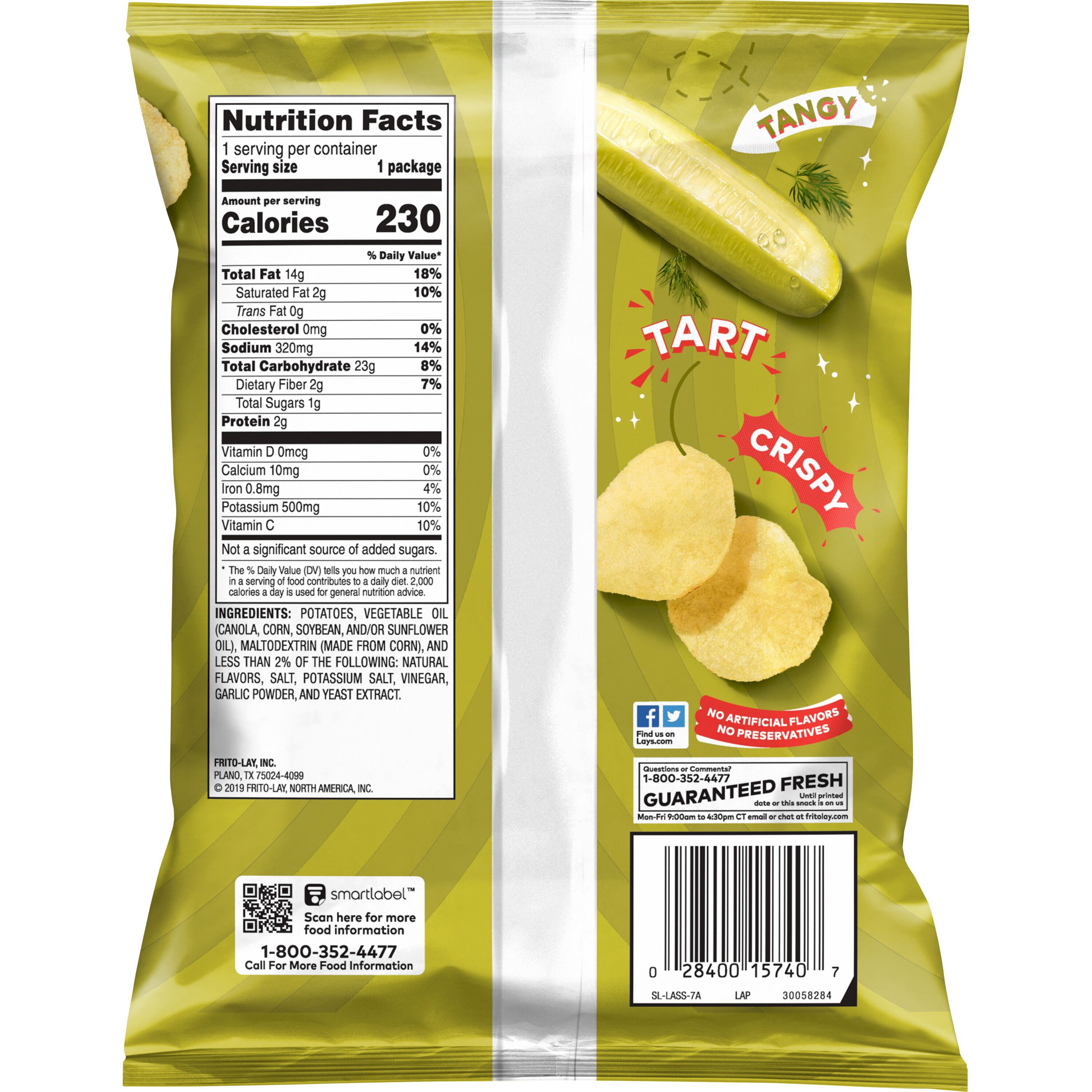 Lay's, Dill Pickle Flavored, Potato Chips thumbnail